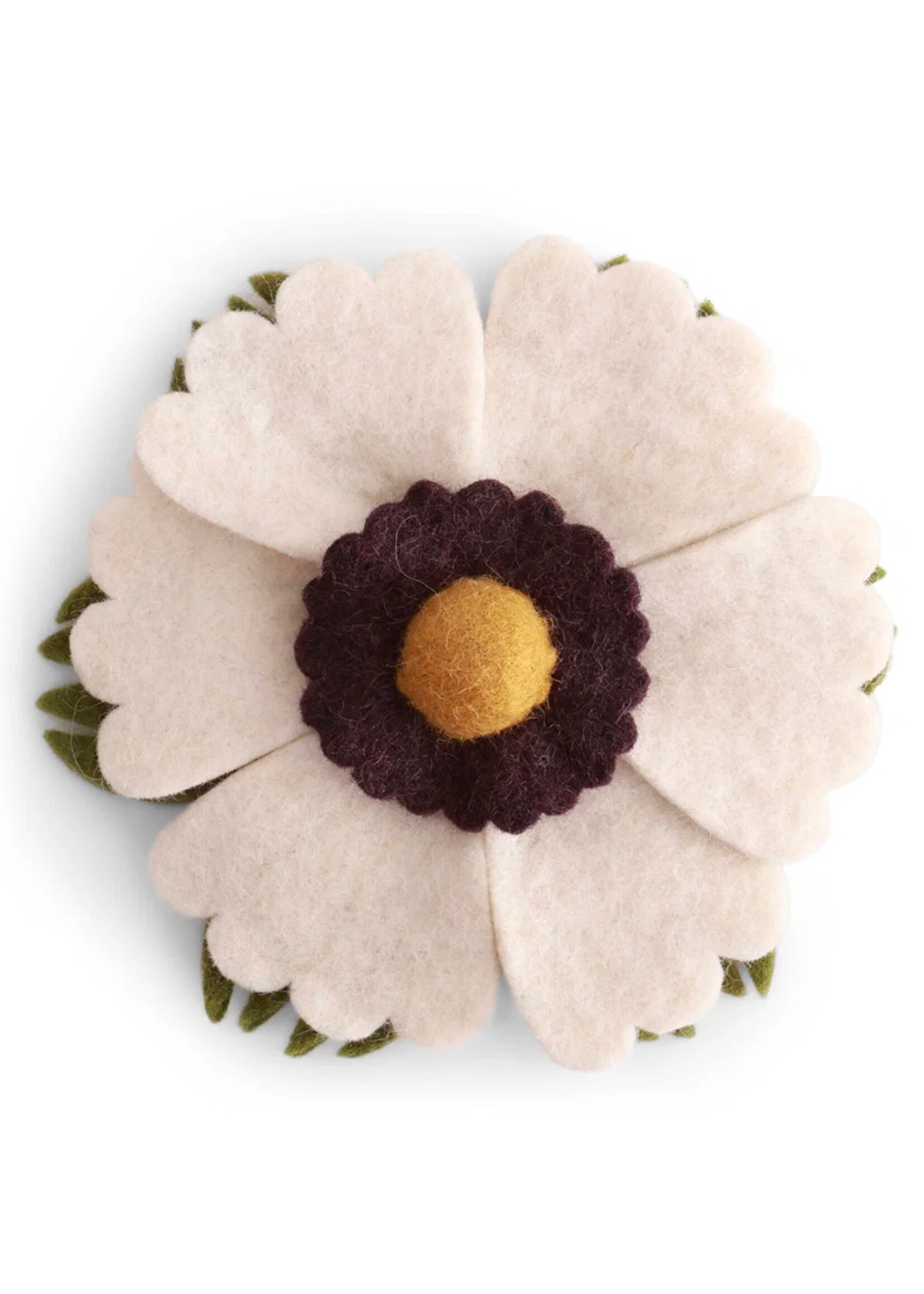 Gry and Sif 5.5" Autumn Anemone Felt Wall Flower