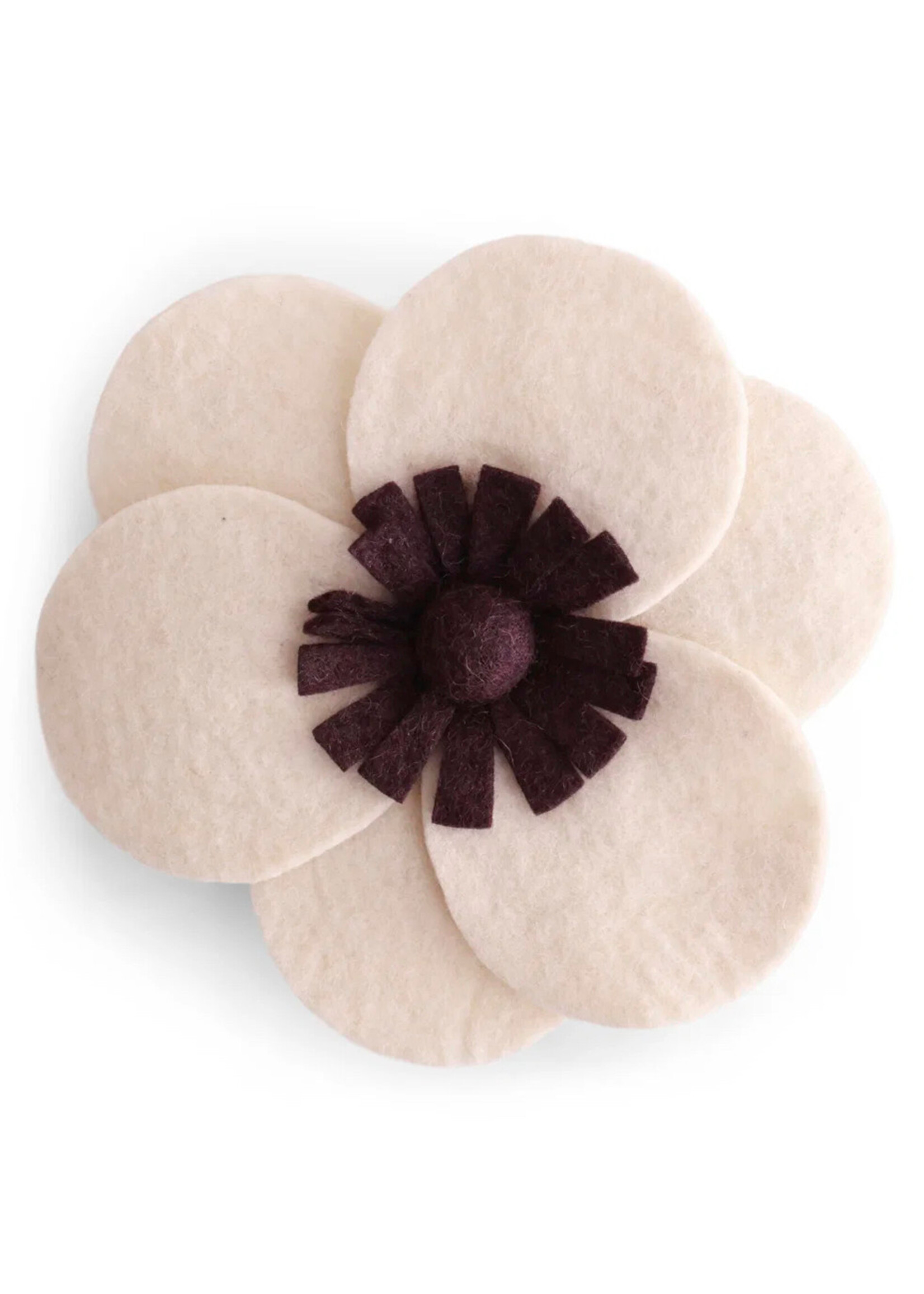 Gry and Sif 7.5" French Anemone Felt Wall Flower