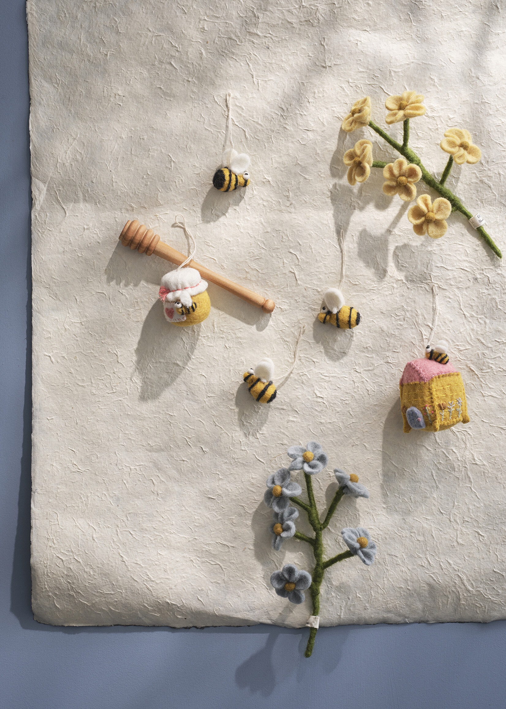 Gry and Sif Small Forget Me Not Felt Flower