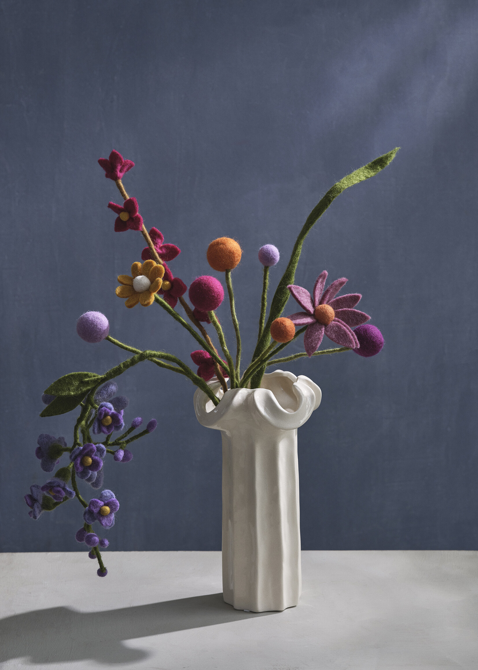 Gry and Sif Wisteria Felt Flower