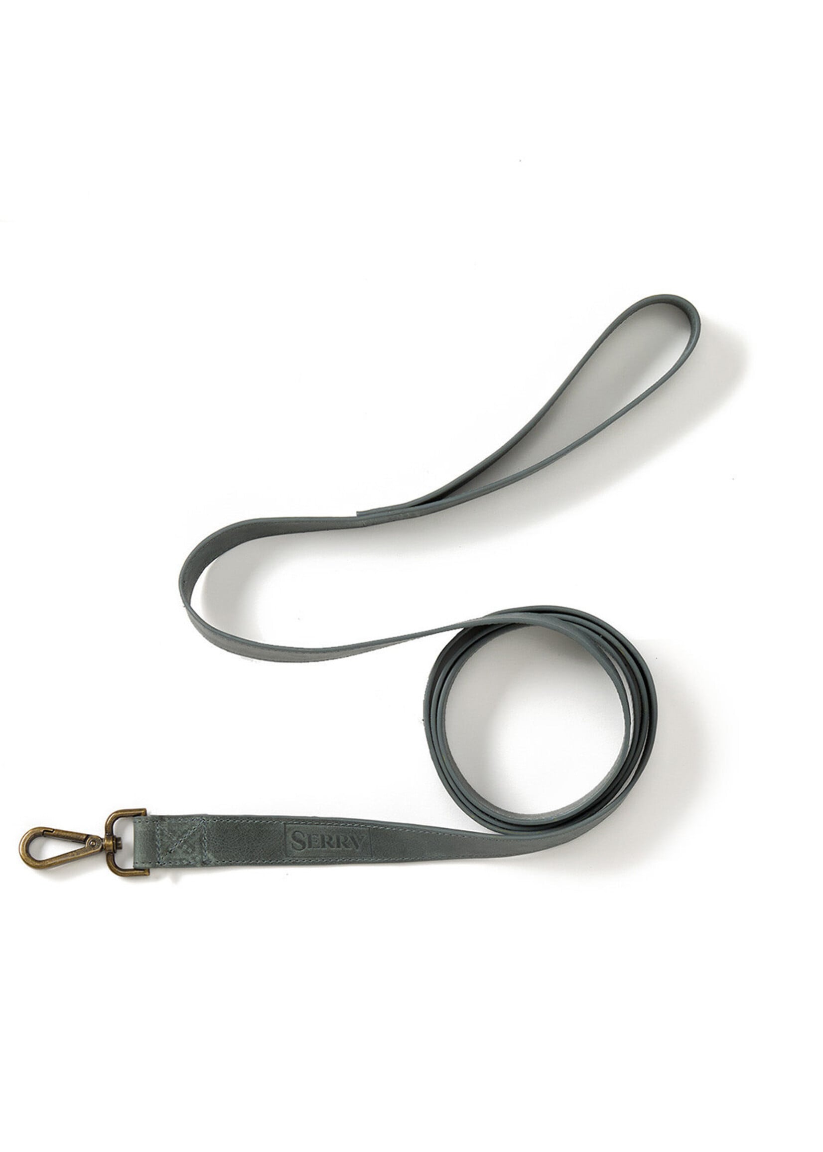SERRV Mist Gray Leather Pet Leash