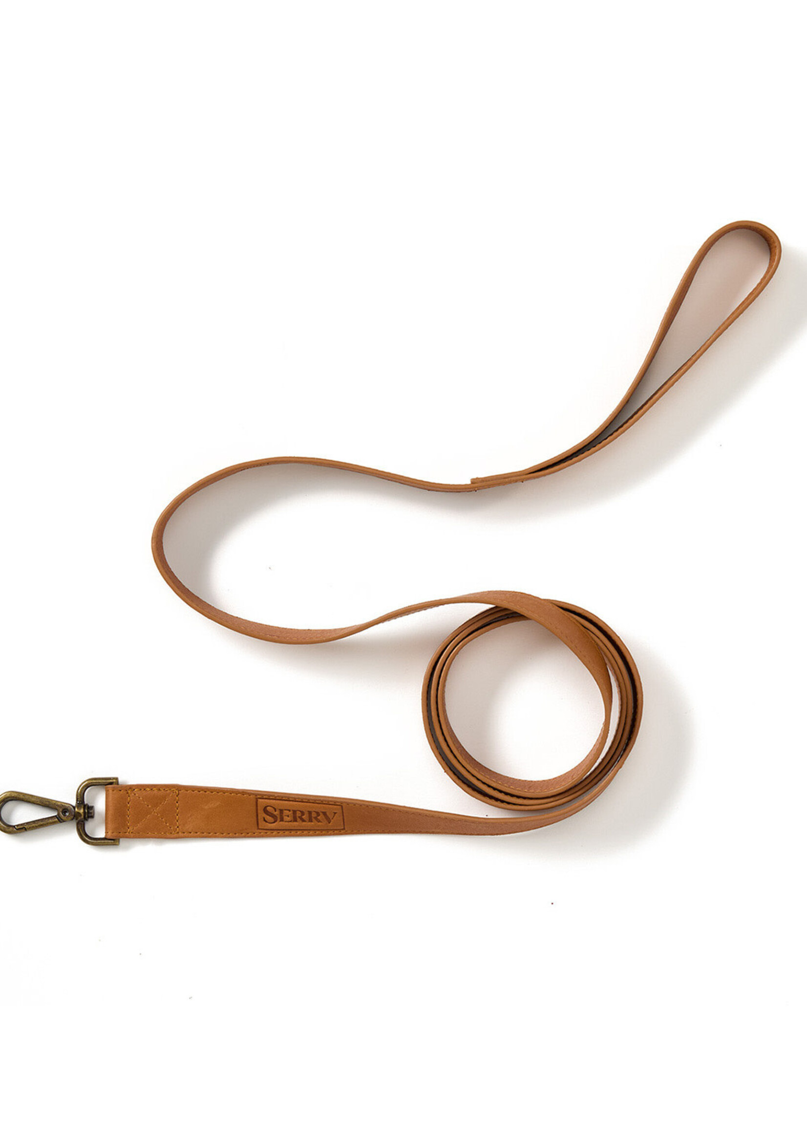 SERRV Camel Brown Leather Pet Leash
