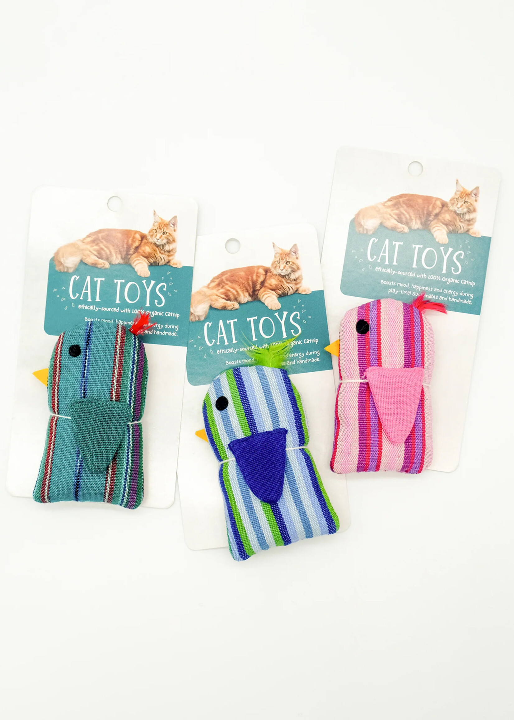 Upavim Organic Catnip Birdie Cat Toy - Assorted Colors