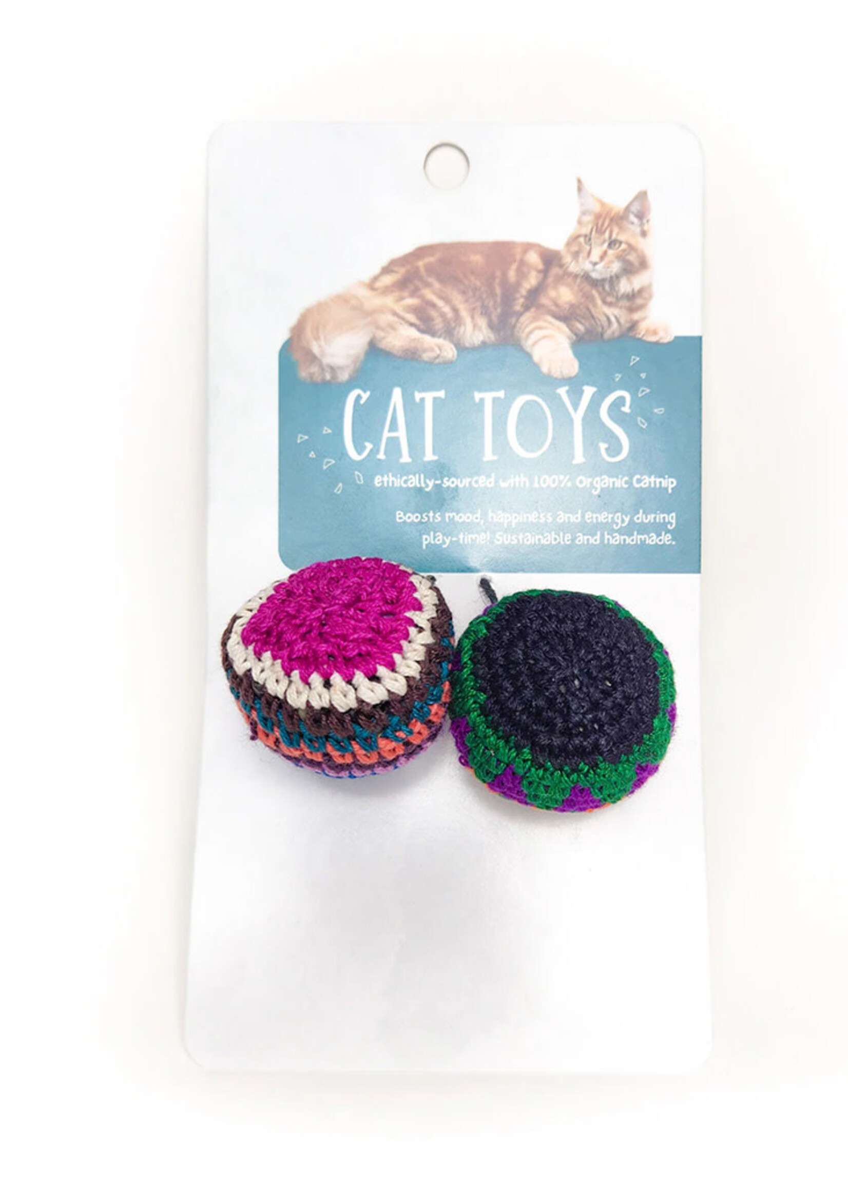 Upavim Organic Catnip Cat Toy Hacky Sack - Assorted Colors