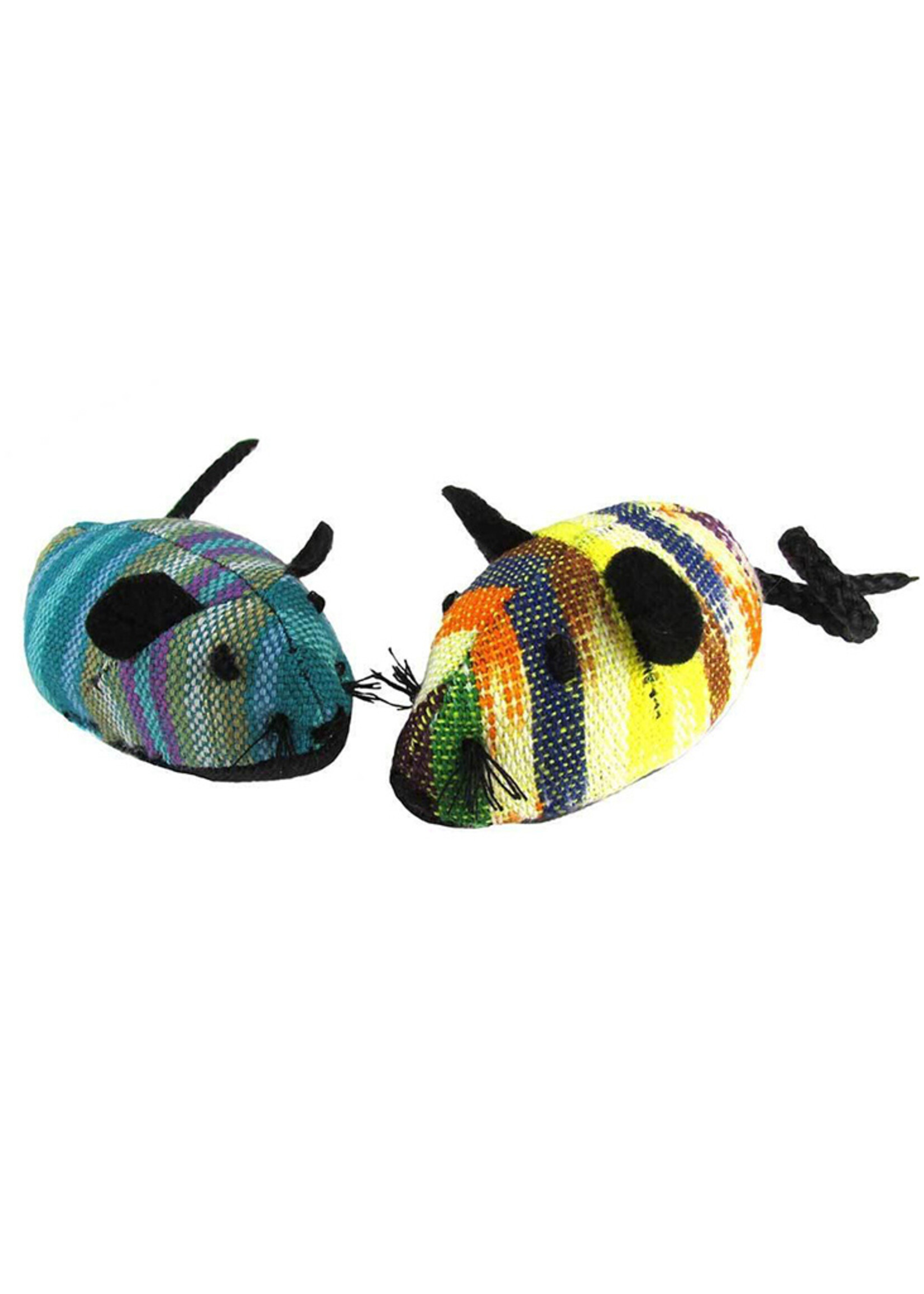 Upavim Organic Catnip Mice Cat Toy - Assorted Colors