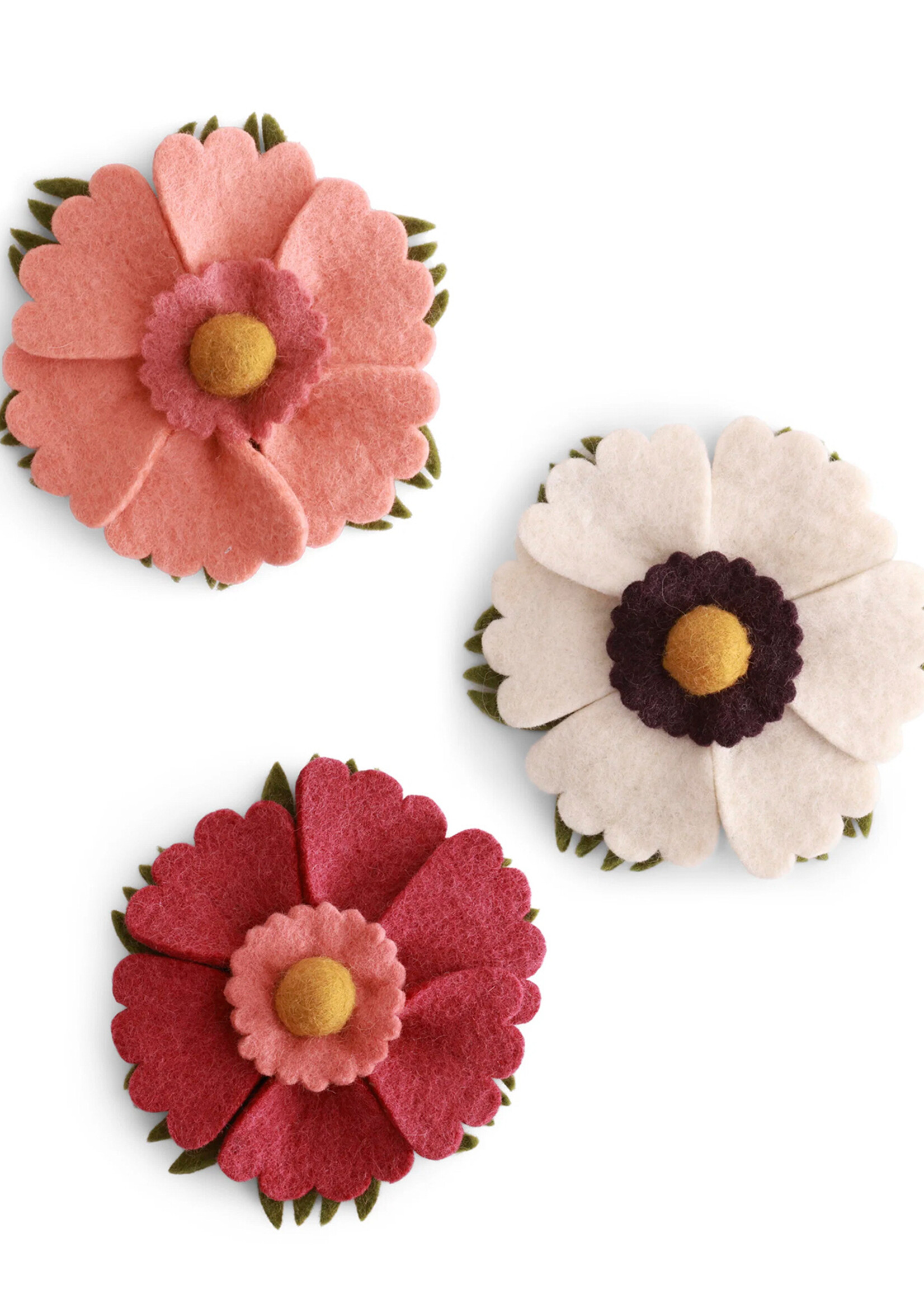 Gry and Sif 5.5" Autumn Anemone Felt Wall Flower