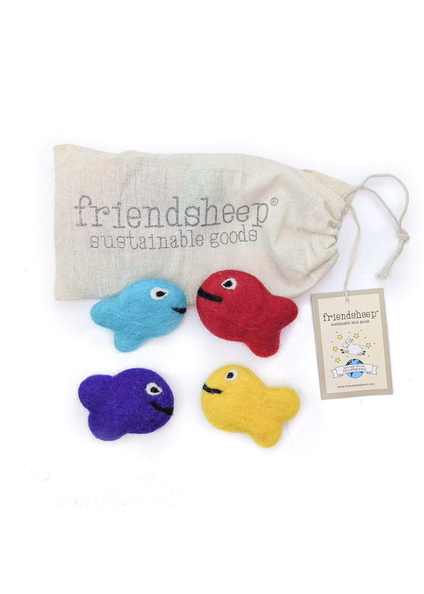 Felt Fish Family Cat Toy Set