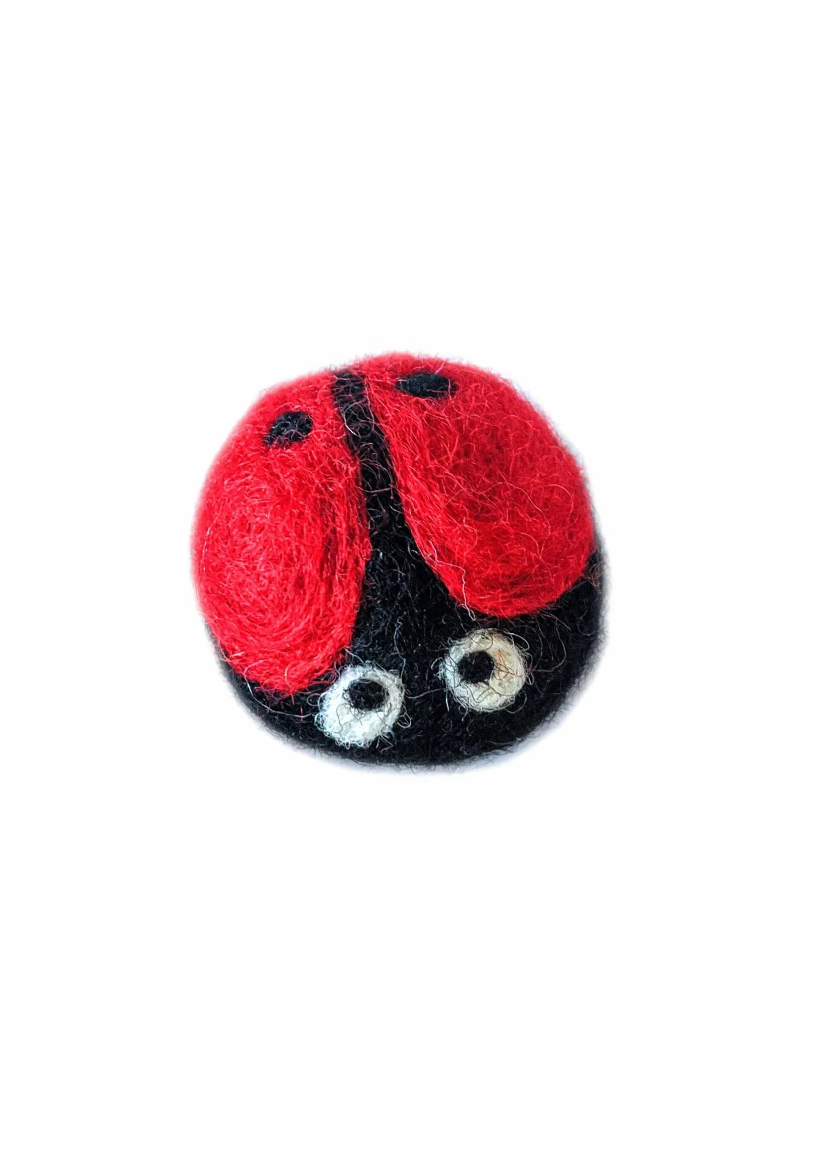 Felt Ladybug Cat Toy