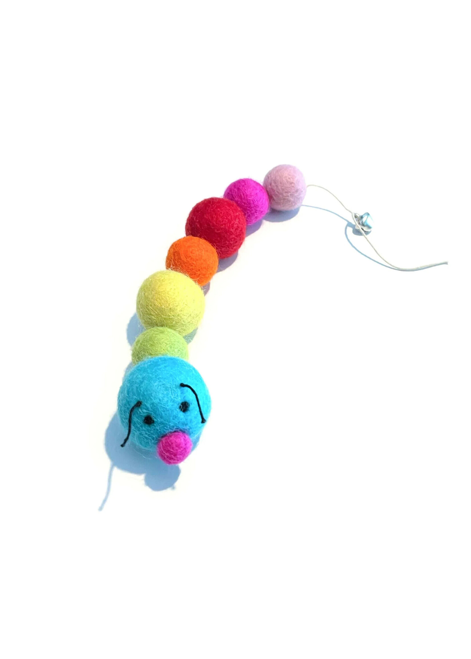 Friendsheep Felt Rainbow Caterpillar Cat Toy