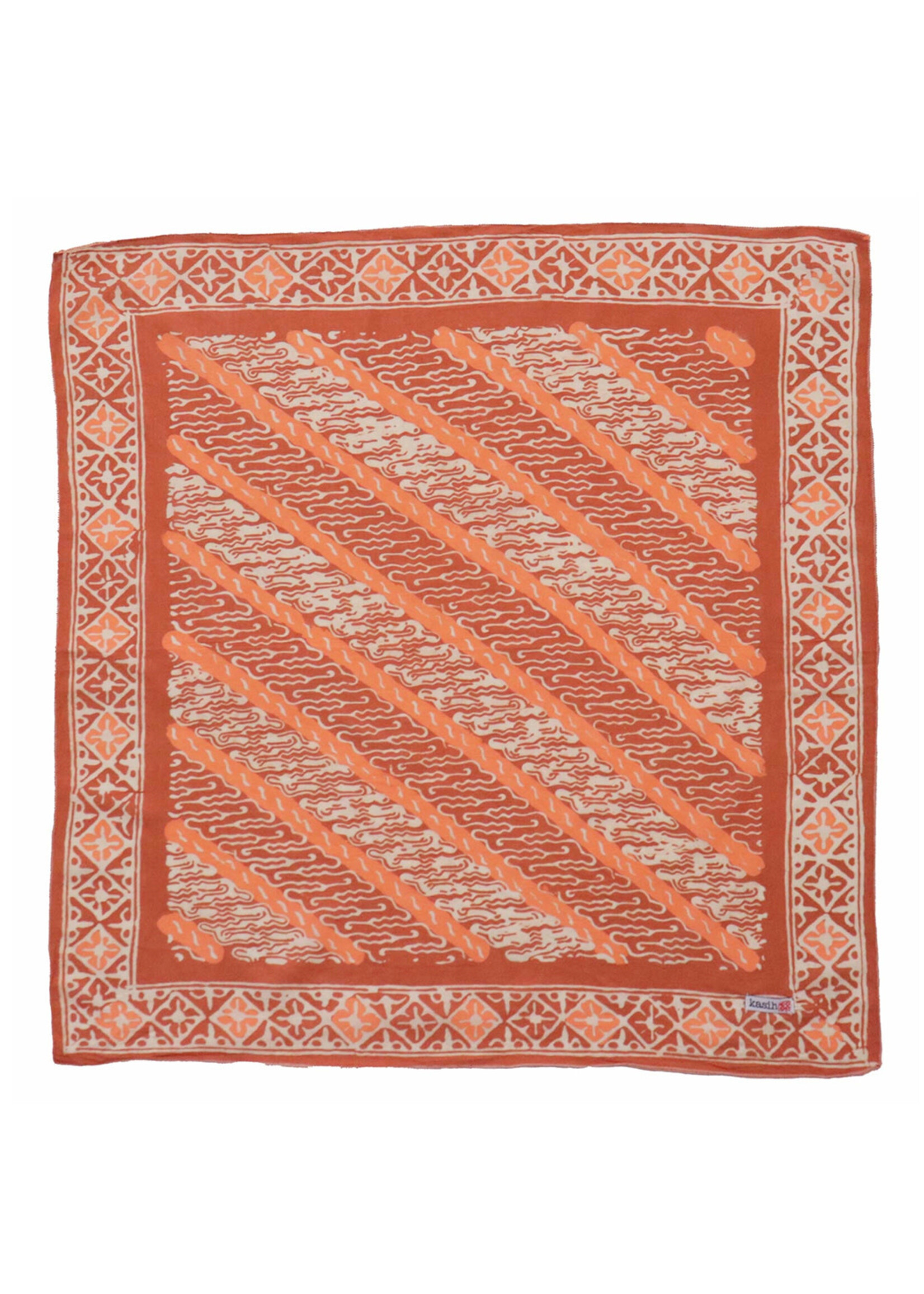 Kasih Co-op Peach Coral Rain Batik Bandana