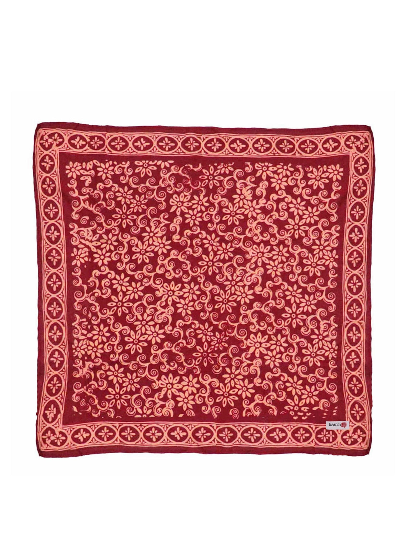 Kasih Co-op Red Loop Burgundy Batik Bandana