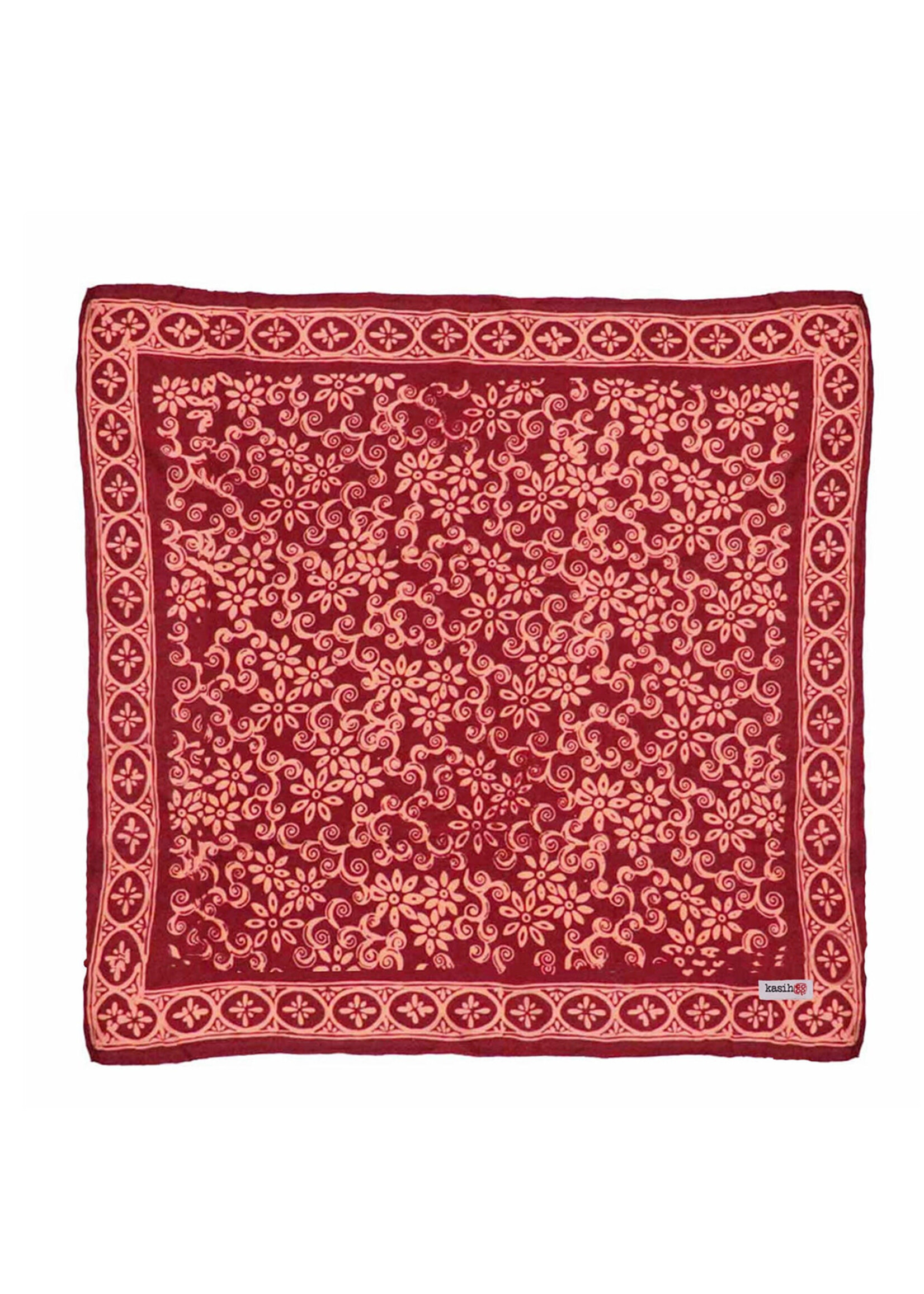 Red Loop Burgundy Batik Bandana