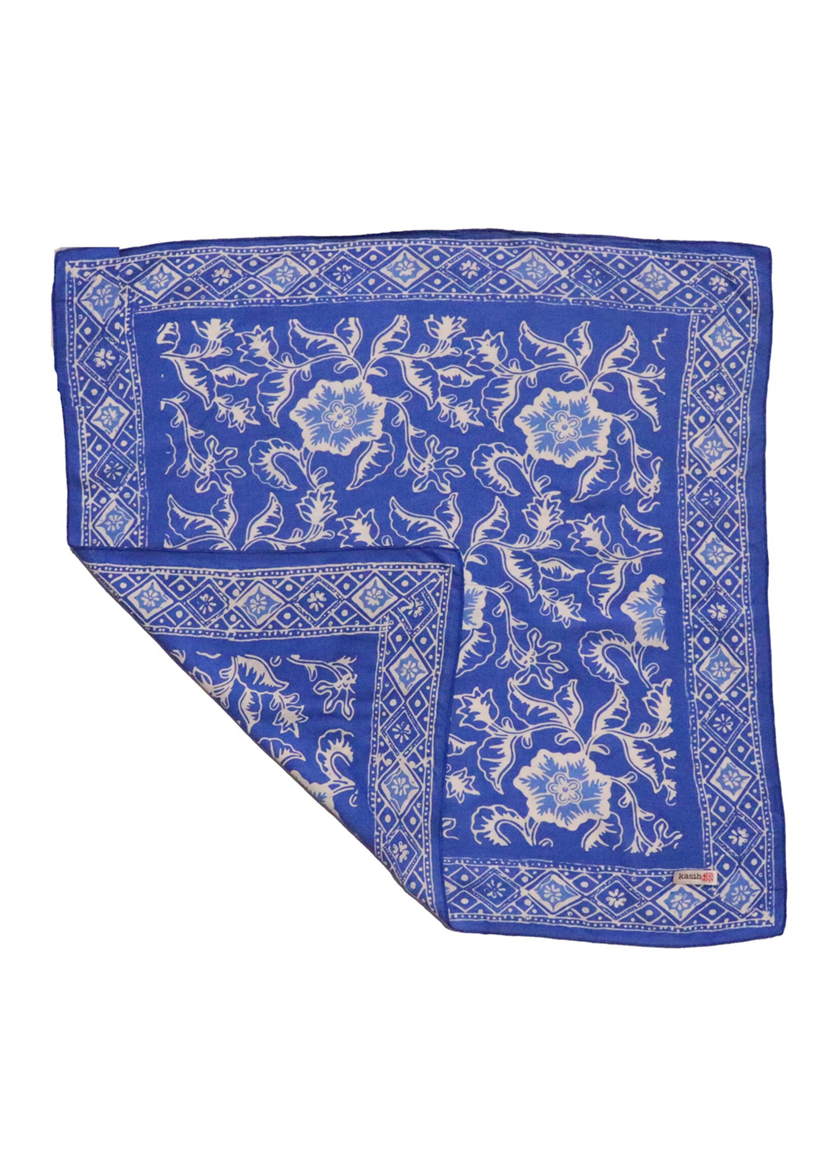 Kasih Co-op Blue Tendril Batik Bandana