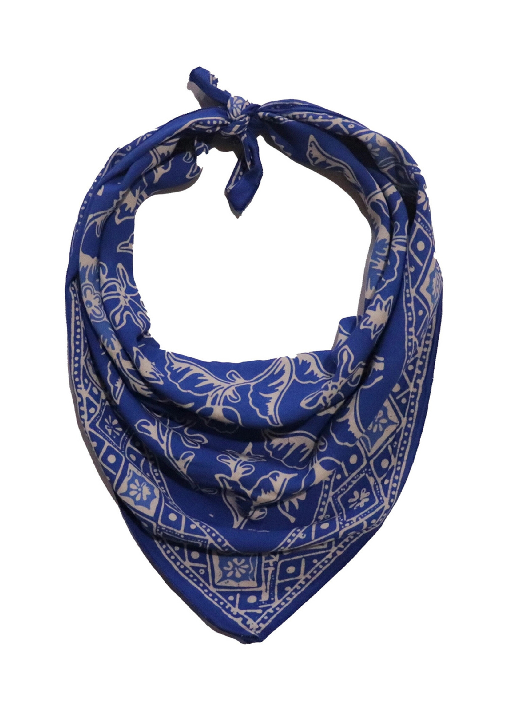 Kasih Co-op Blue Tendril Batik Bandana