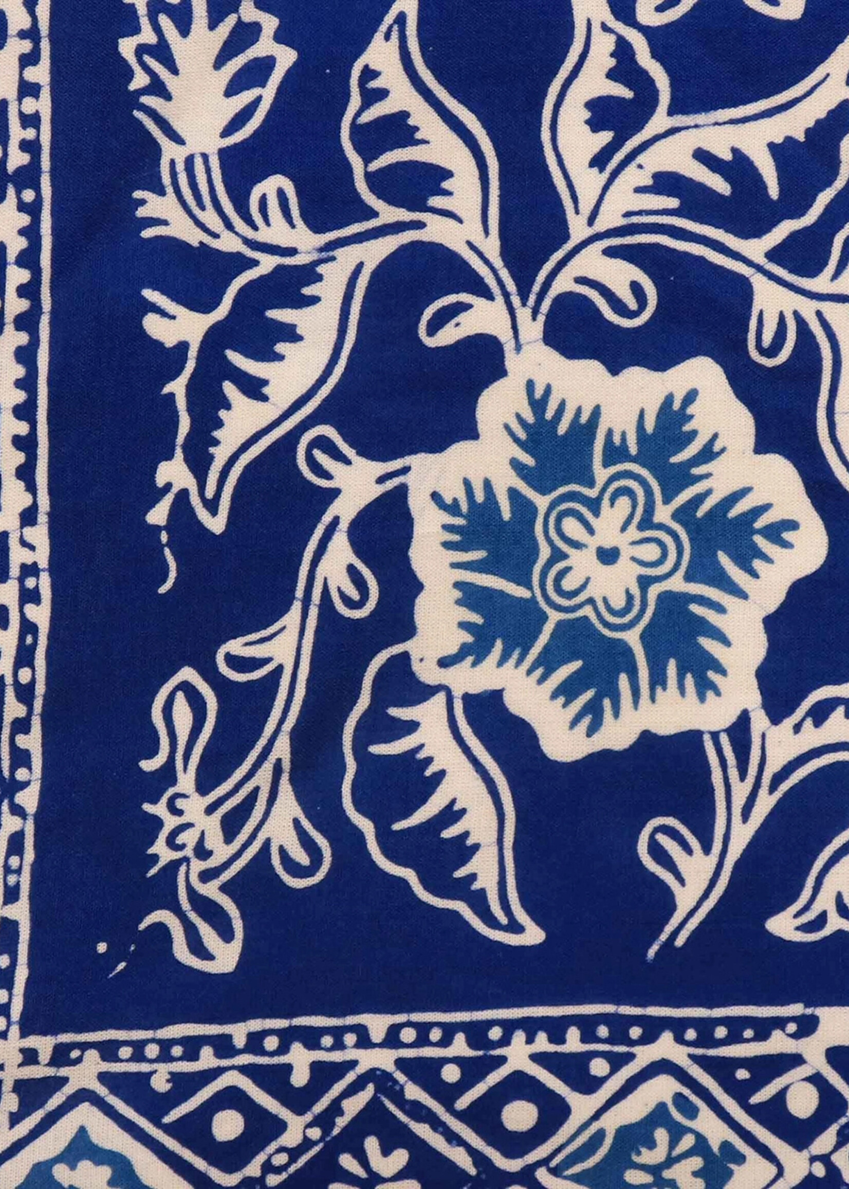 Kasih Co-op Blue Tendril Batik Bandana