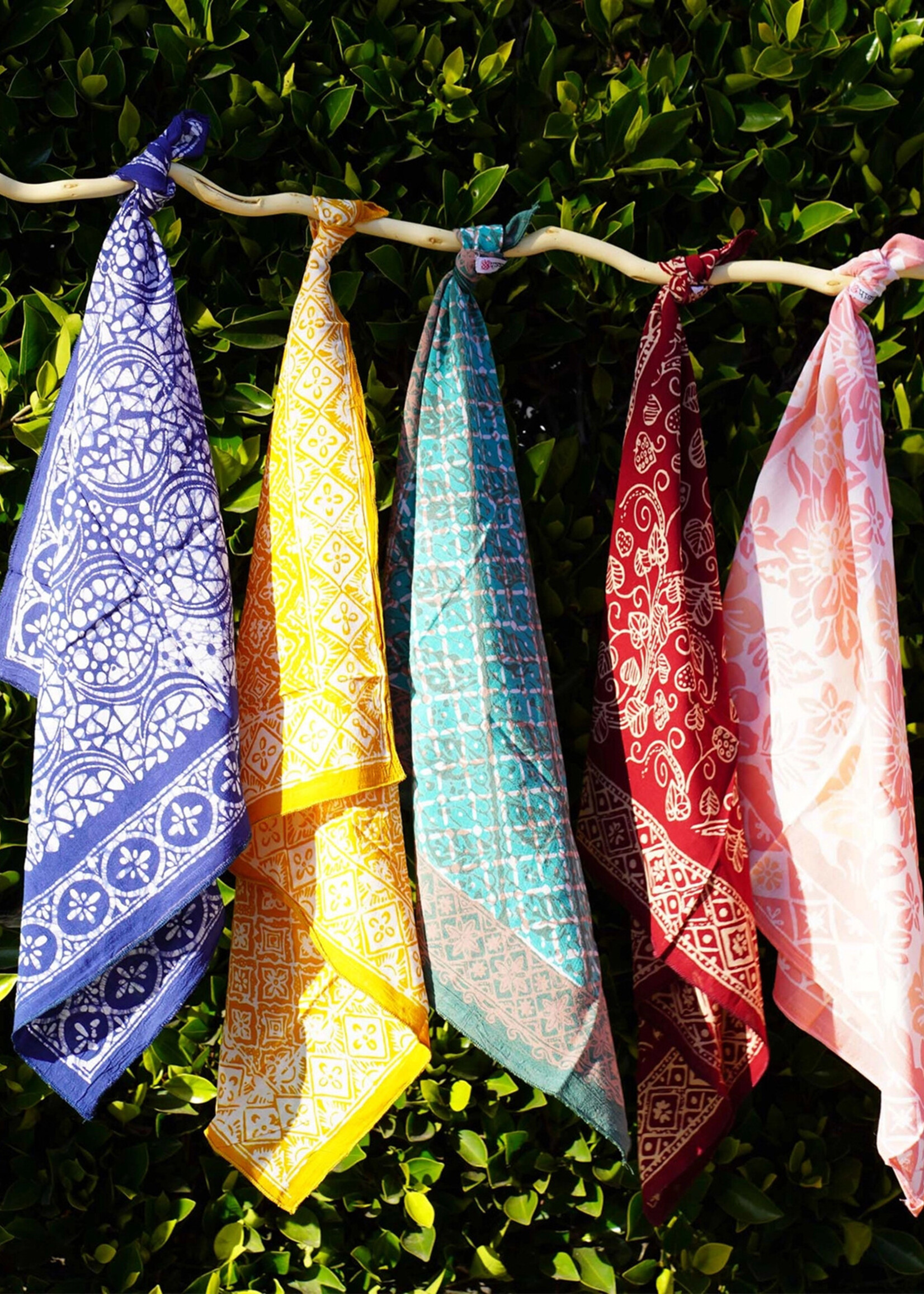 Kasih Co-op Pink Bloom Batik Bandana