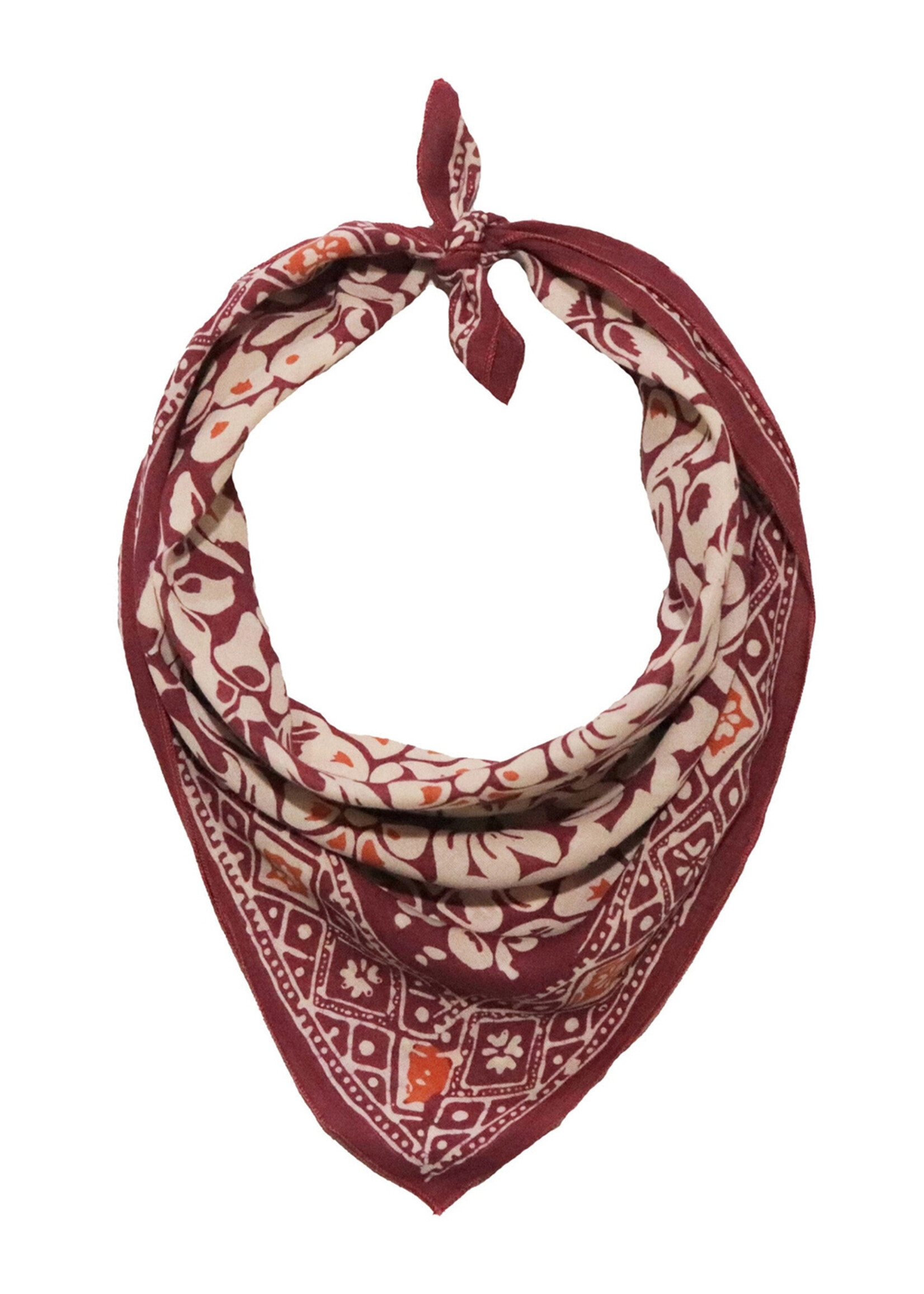 Kasih Co-op Plum Haze Floral Batik Bandana