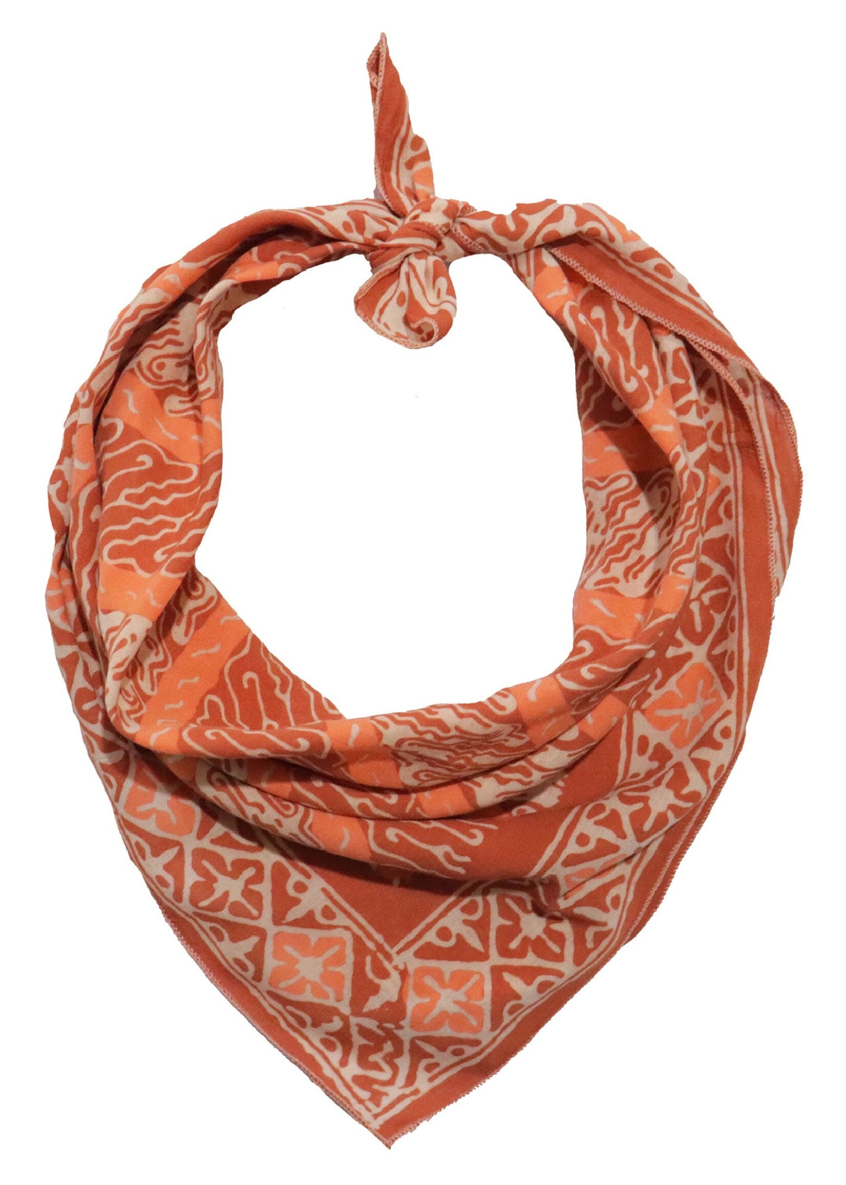 Kasih Co-op Peach Coral Rain Batik Bandana