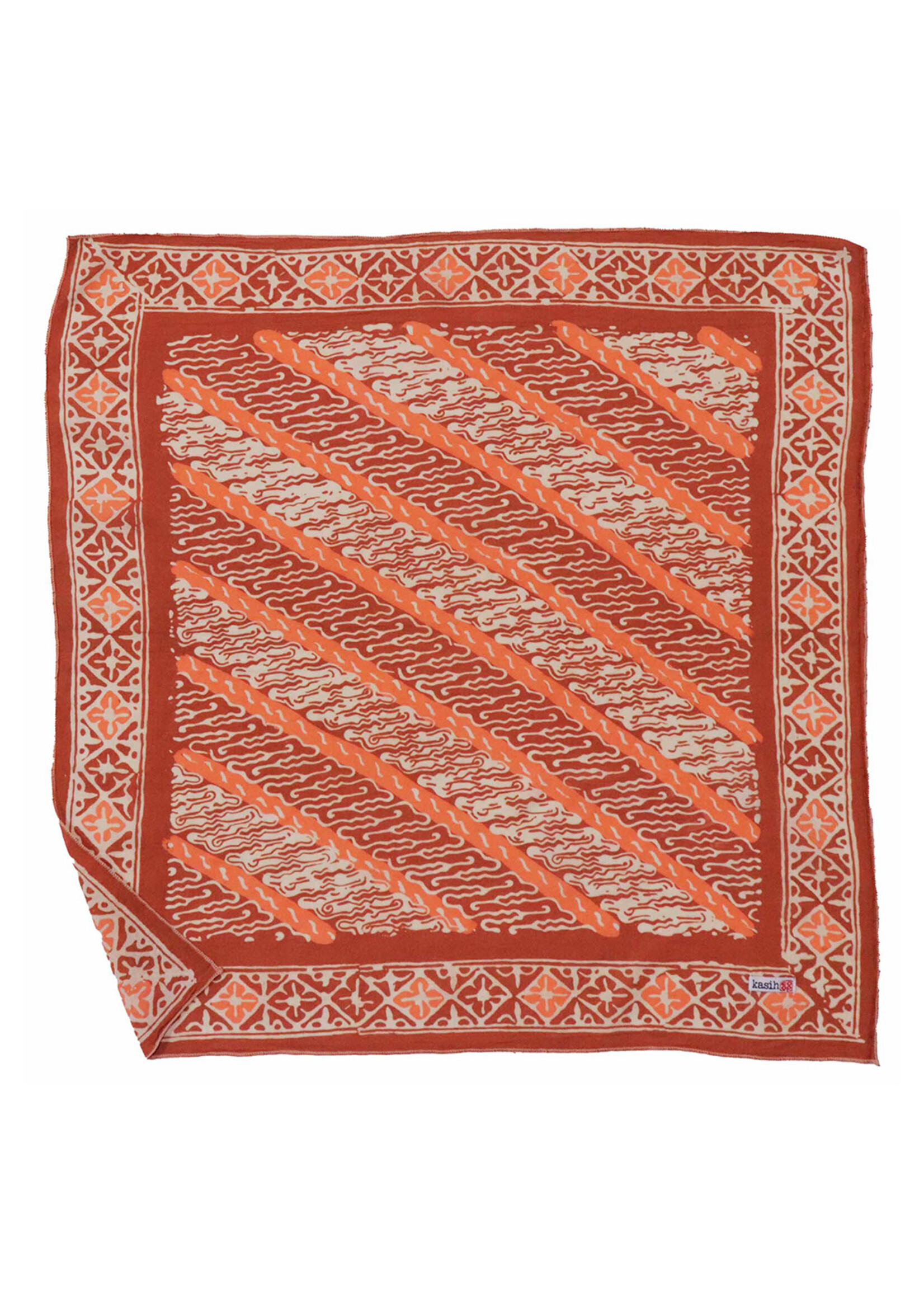 Kasih Co-op Peach Coral Rain Batik Bandana