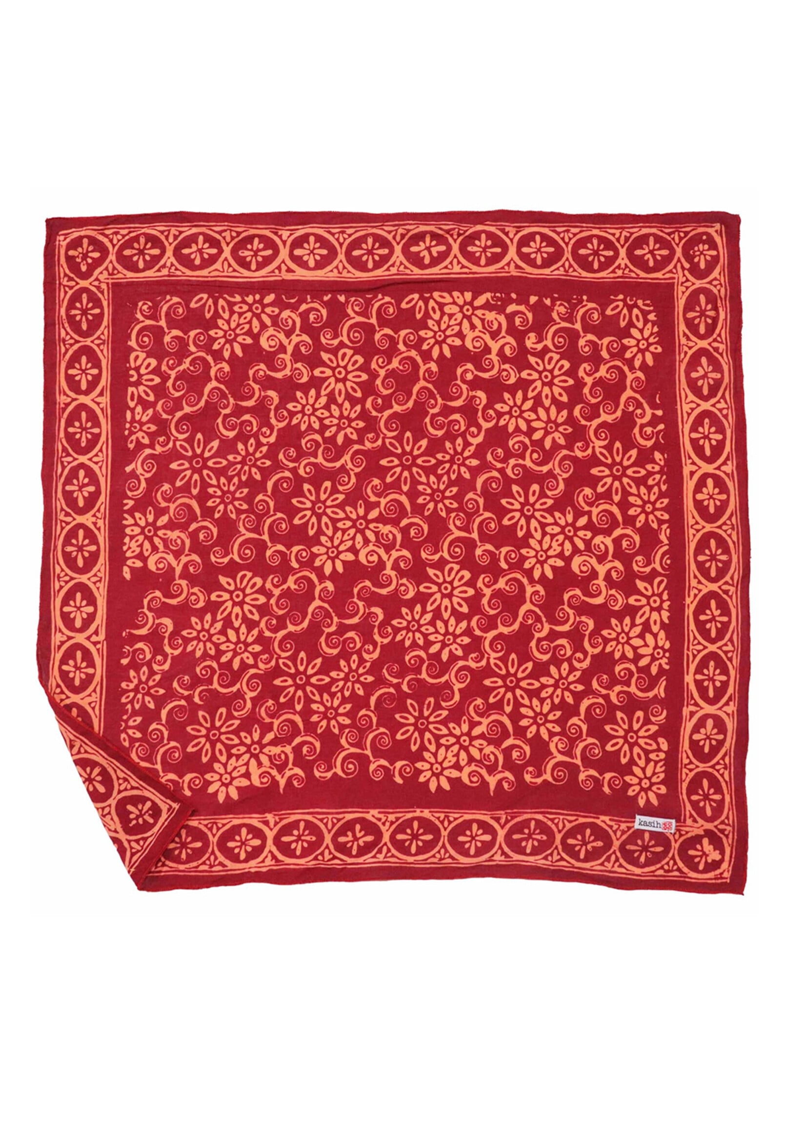 Kasih Co-op Red Loop Burgundy Batik Bandana