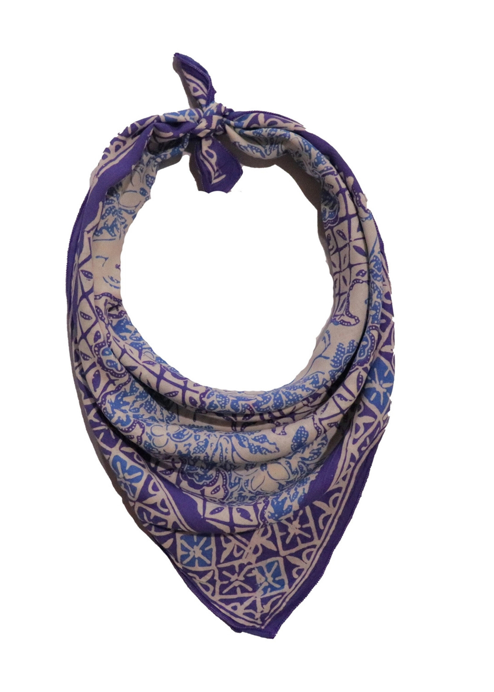Kasih Co-op Purple Vines Batik Bandana