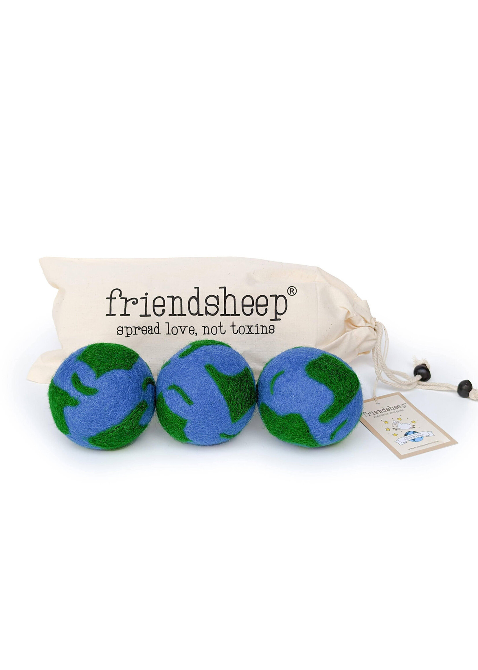 Friendsheep Felt Dryer Ball Set - Earth Trio