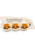 Friendsheep Felt Dryer Ball Set - Orange Cool Cats