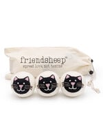 Friendsheep Felt Dryer Ball Set - Black Cats