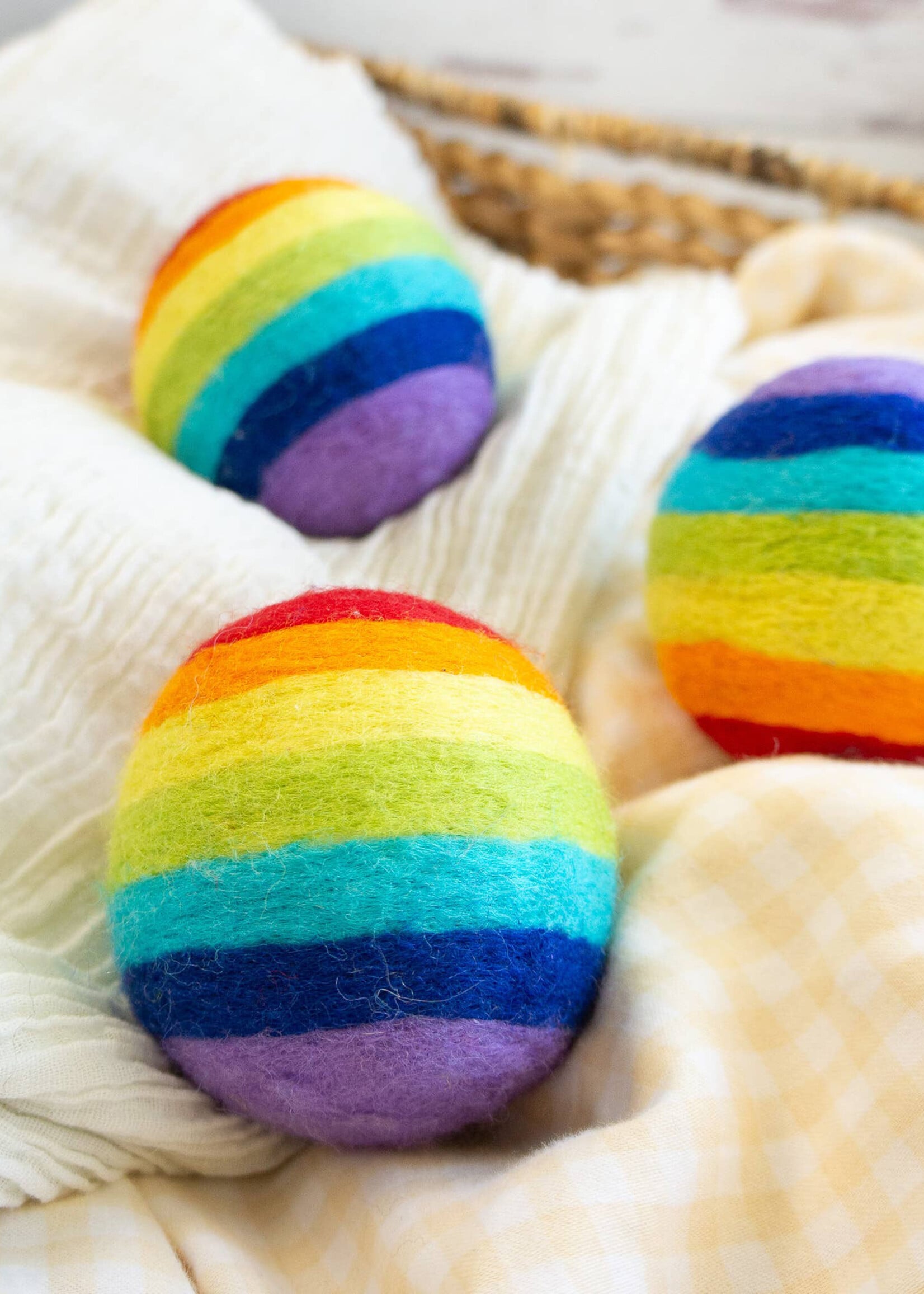 Friendsheep Felt Dryer Ball Set - Rainbow