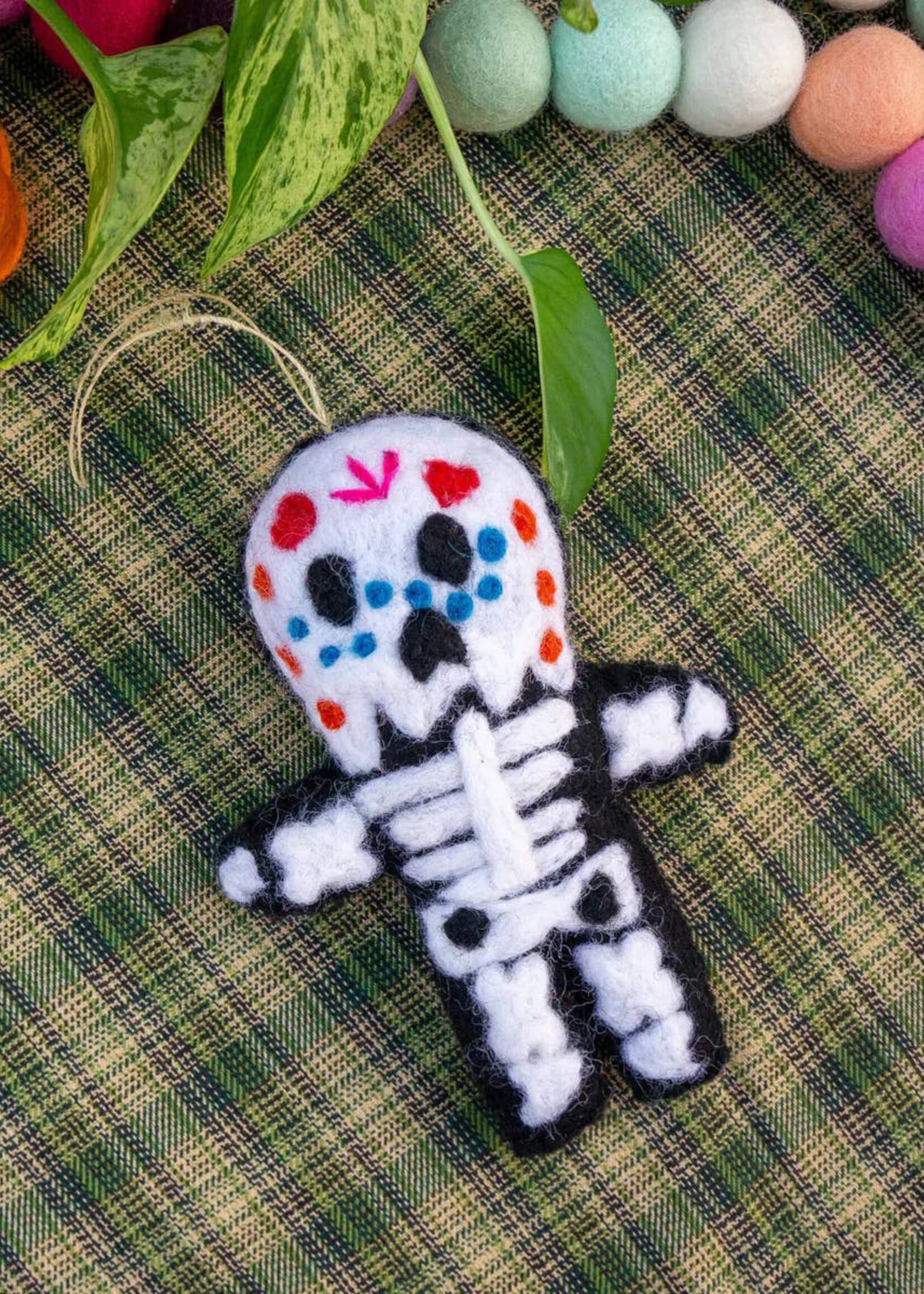 Friendsheep Felt Miguel the Skeleton Ornament