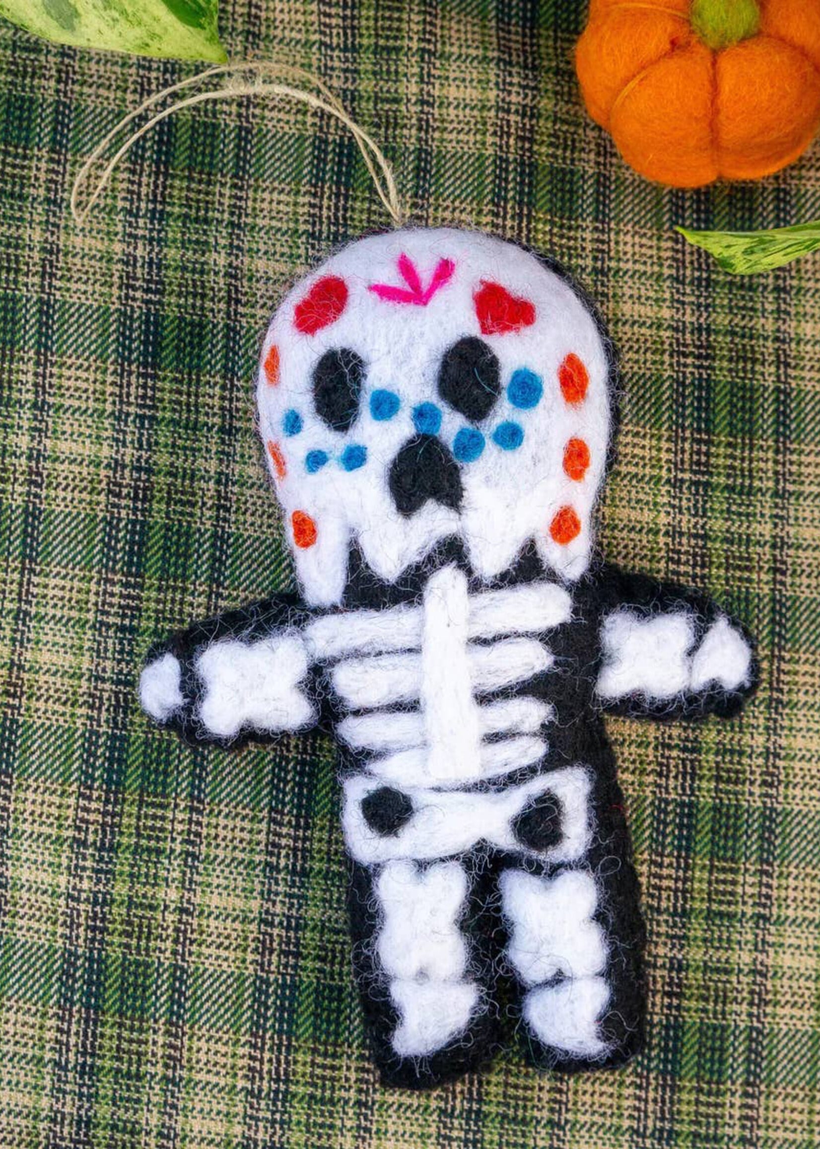 Friendsheep Felt Miguel the Skeleton Ornament