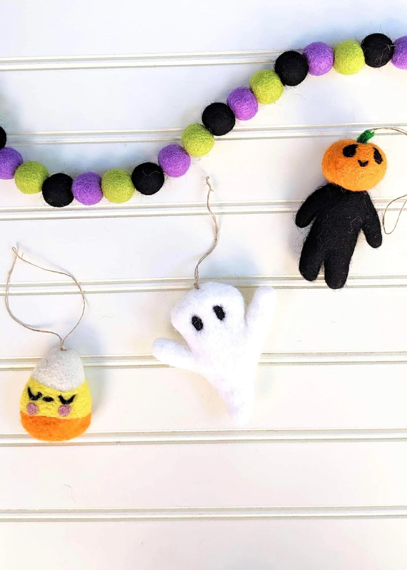 Friendsheep Felt Mr. Pumpkin Head Ornament