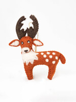 The Winding Road Felt Deer Ornament