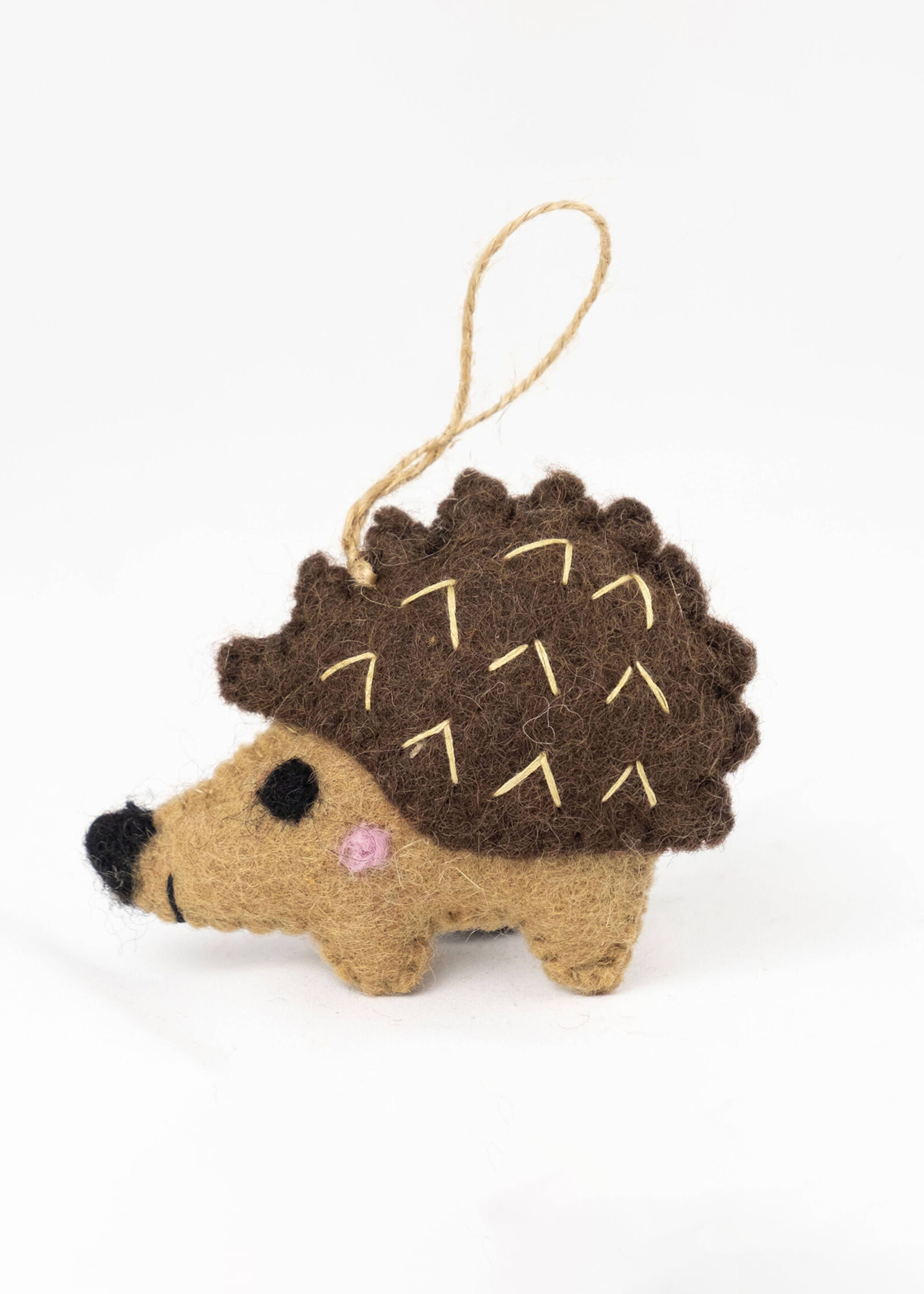 The Winding Road Felt Hedgehog Ornament