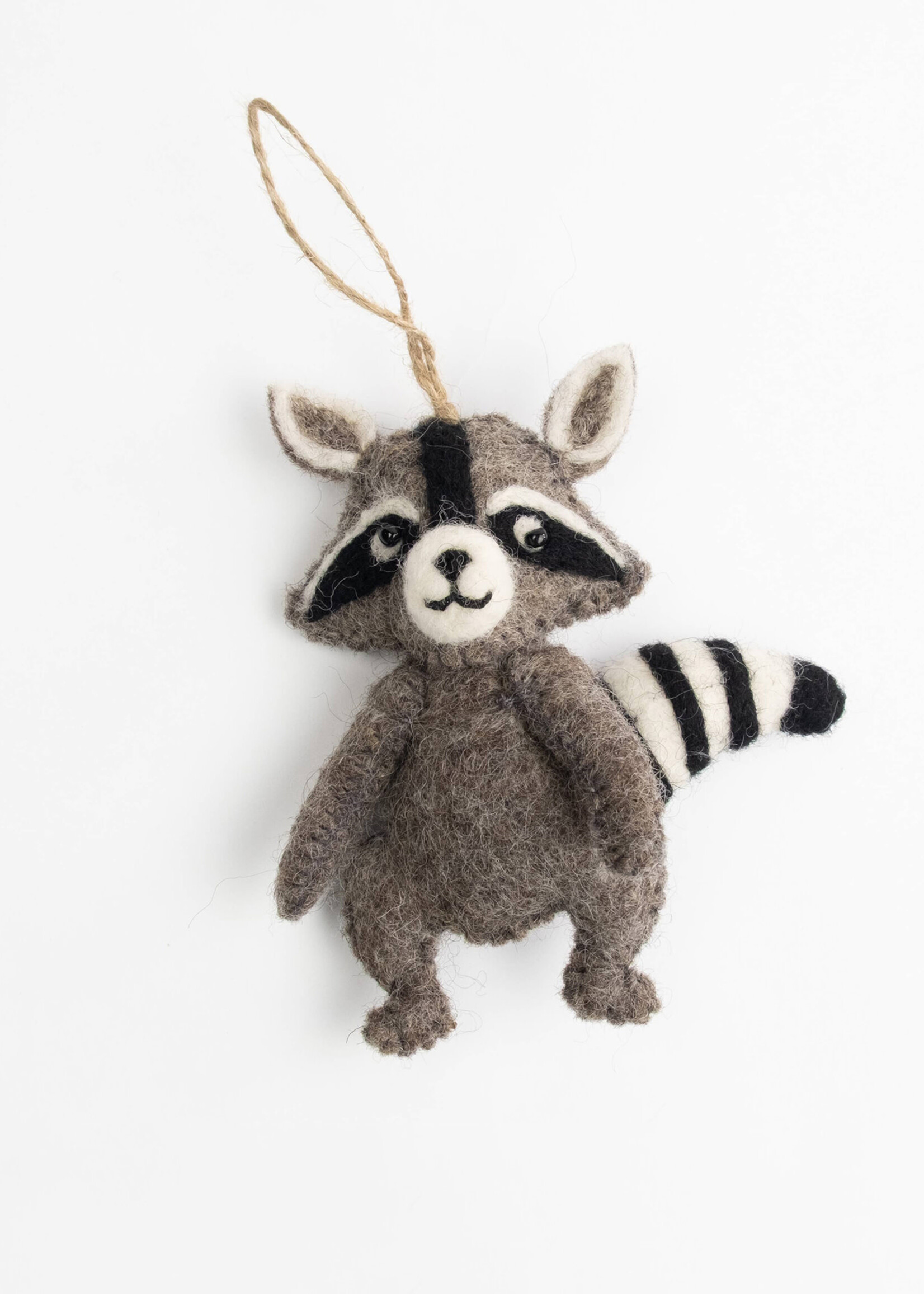 The Winding Road Felt Racoon Ornament