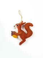 The Winding Road Felt Squirrel Ornament