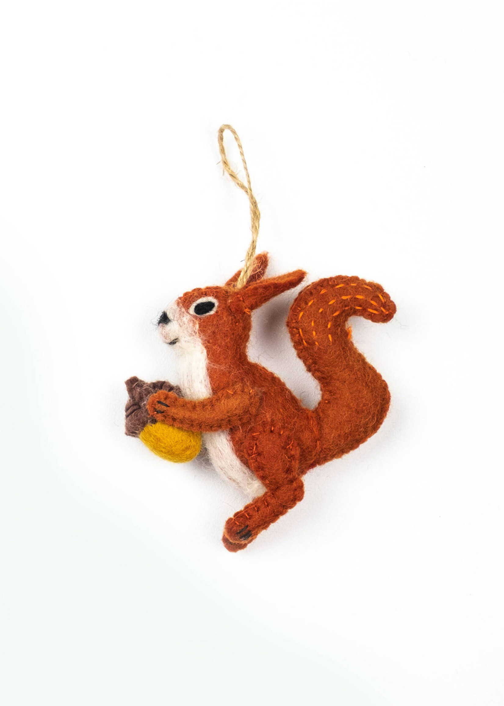 The Winding Road Felt Squirrel Ornament