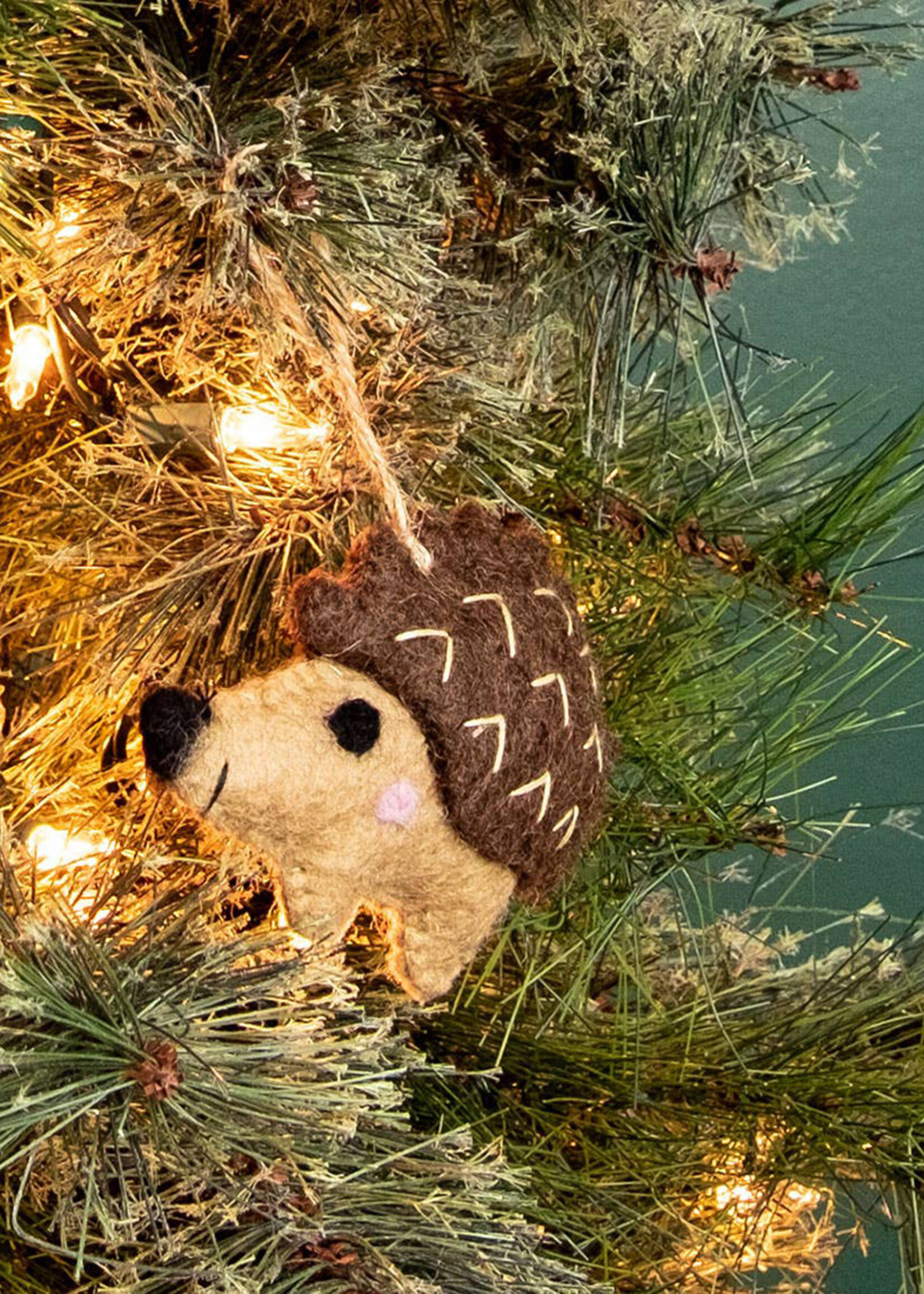 The Winding Road Felt Hedgehog Ornament