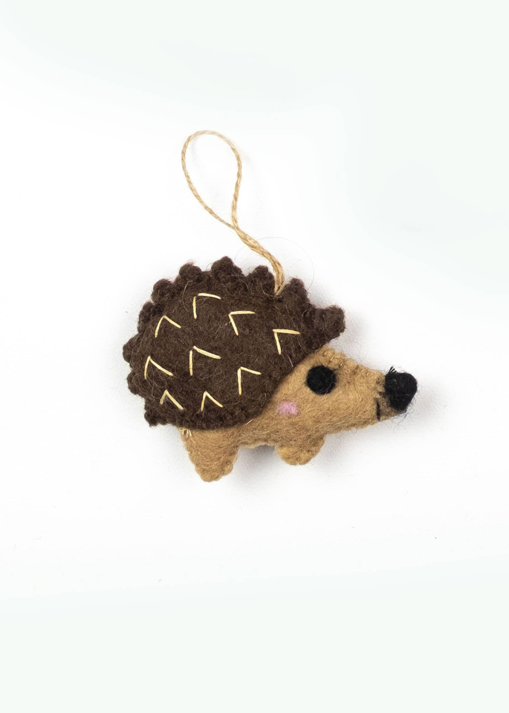 The Winding Road Felt Hedgehog Ornament