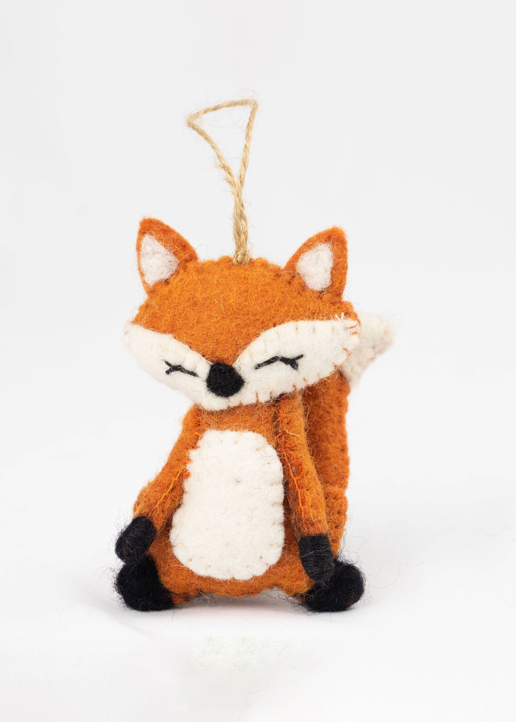 The Winding Road Felt Red Fox Ornament