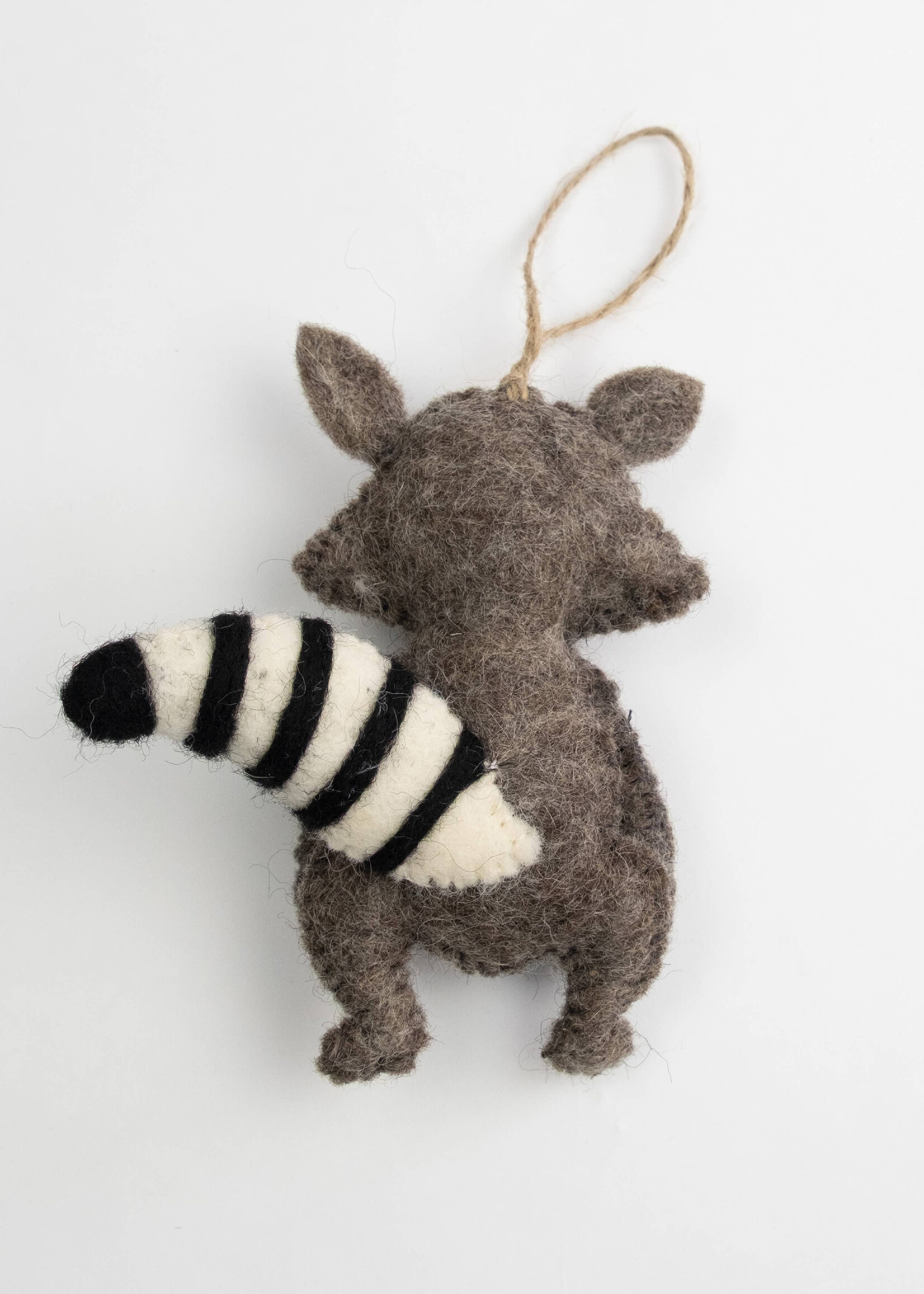 The Winding Road Felt Racoon Ornament