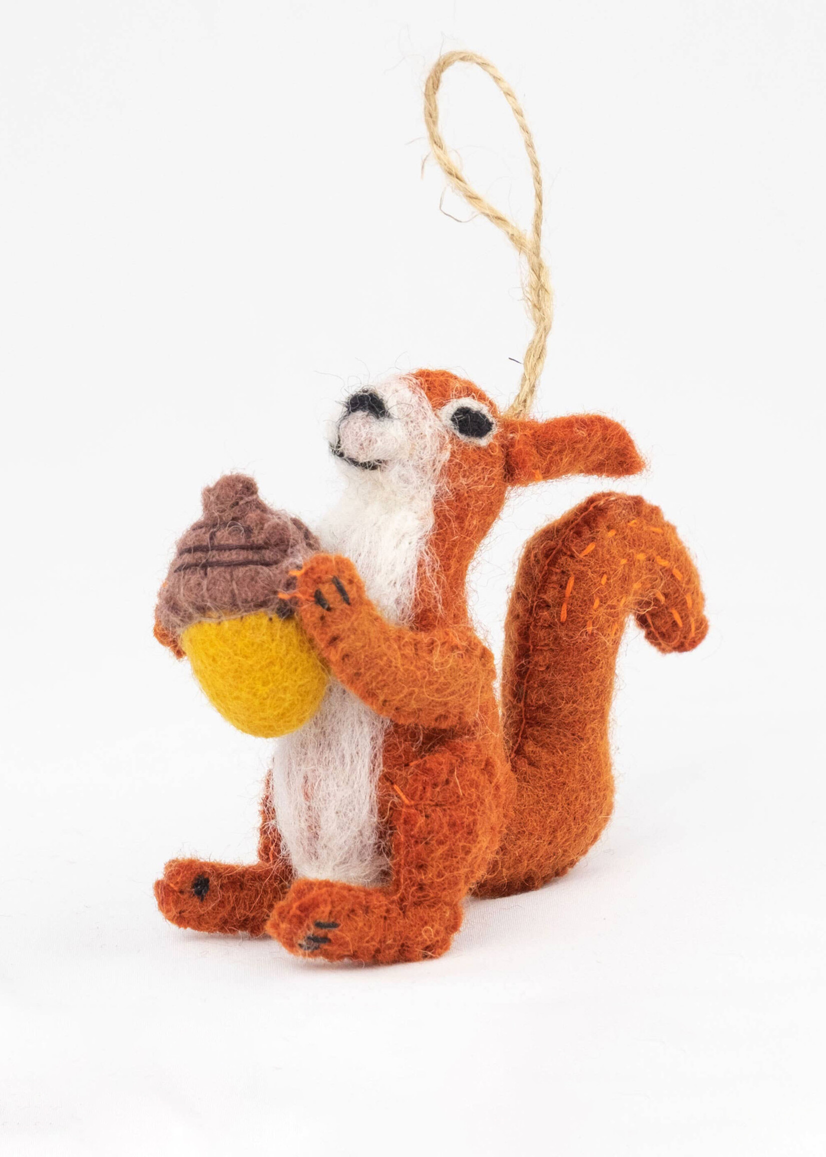 The Winding Road Felt Squirrel Ornament
