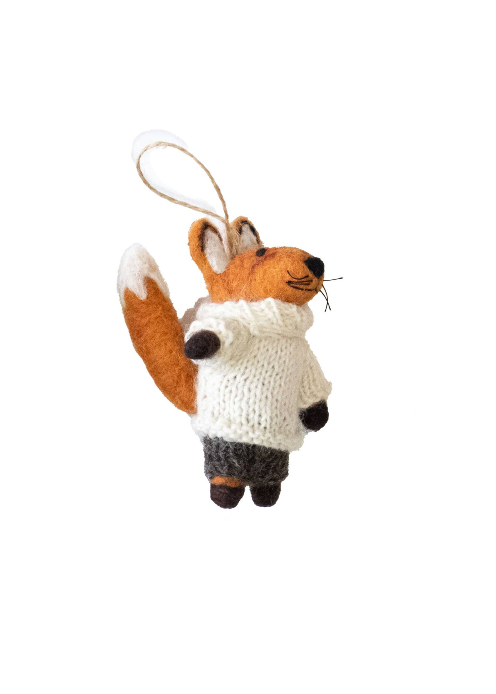 The Winding Road Felt Fox Ornament