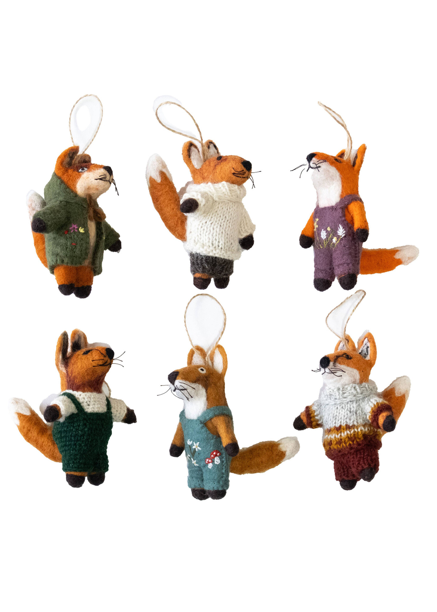 The Winding Road Felt Fox Ornament
