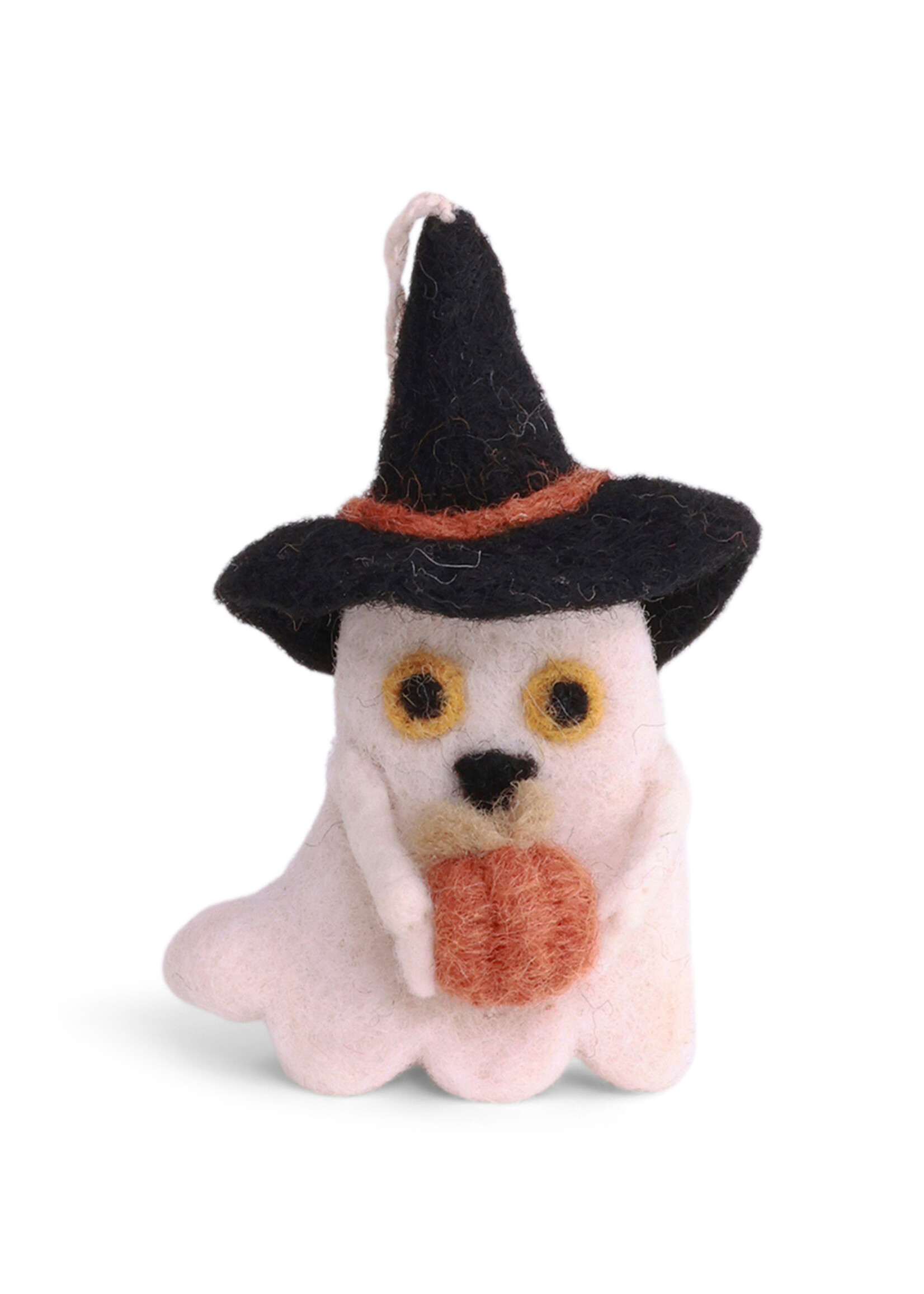 Gry and Sif Felt Halloween Ghost with Pumpkin