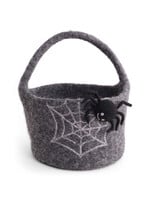Gry and Sif Felt Bucket Basket - Halloween Spider