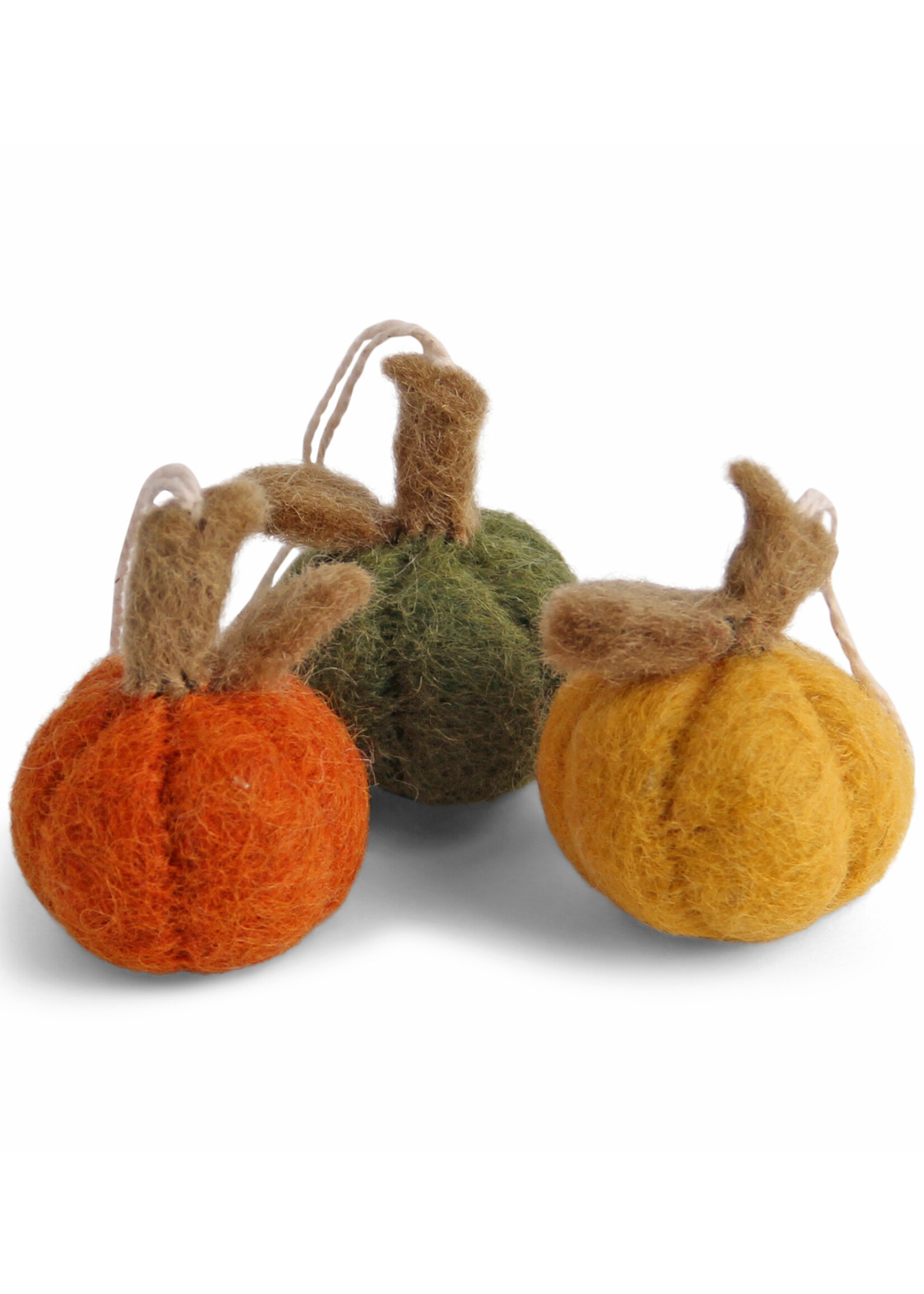 Gry and Sif Mini Felt Pumpkin Ornament Set