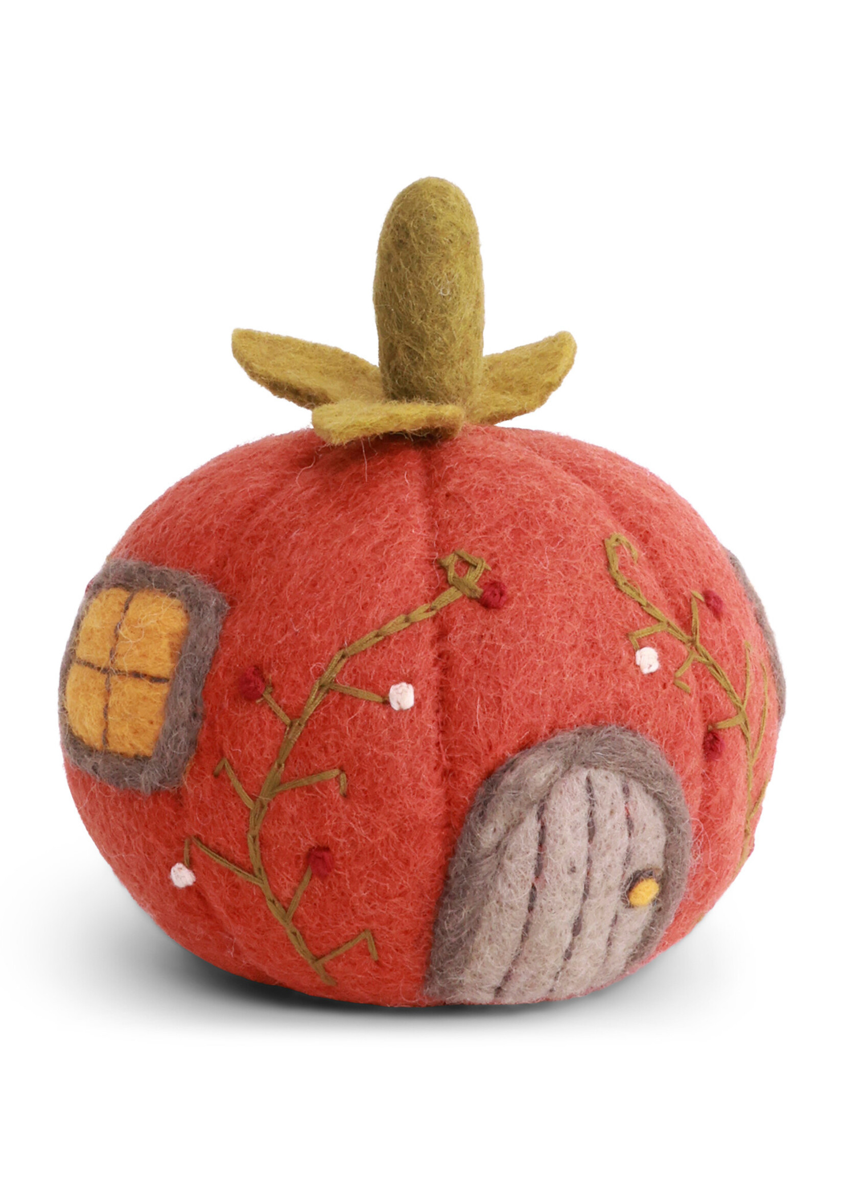 Gry and Sif Felt Pumpkin House