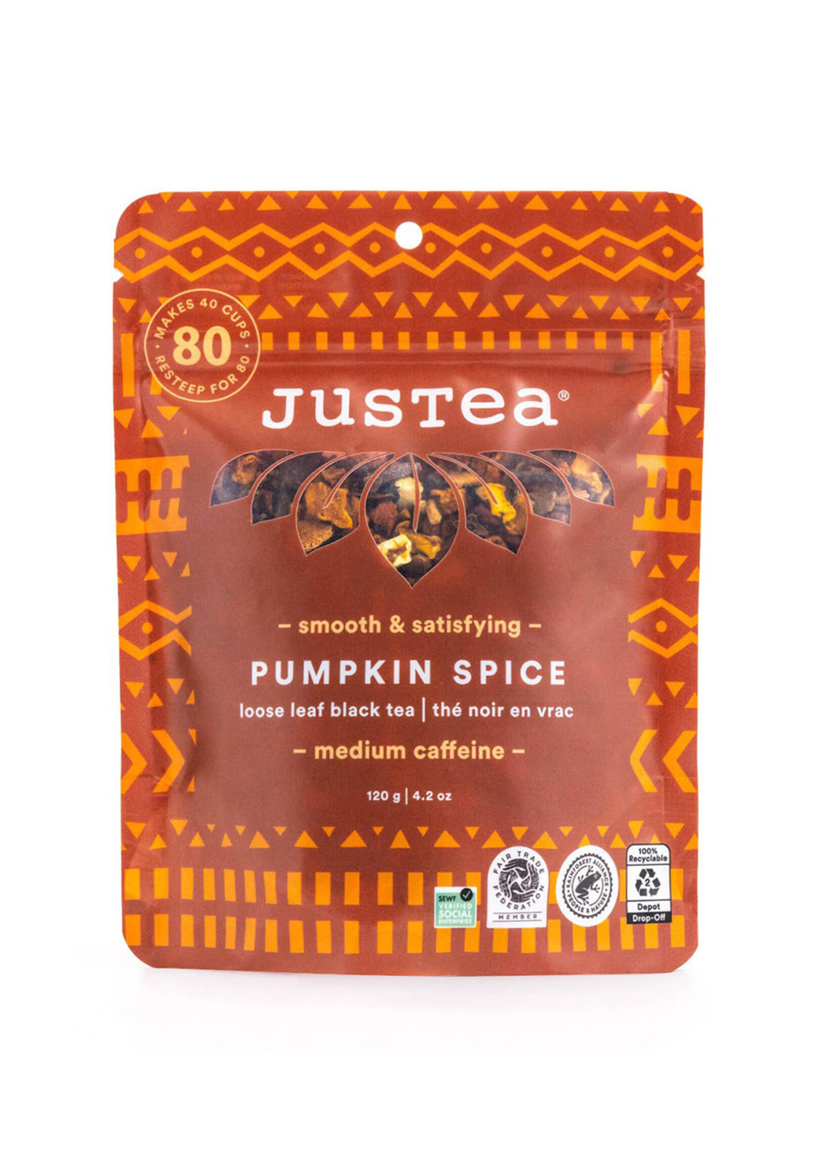 JusTea Pumpkin Spice Loose Leaf Tea