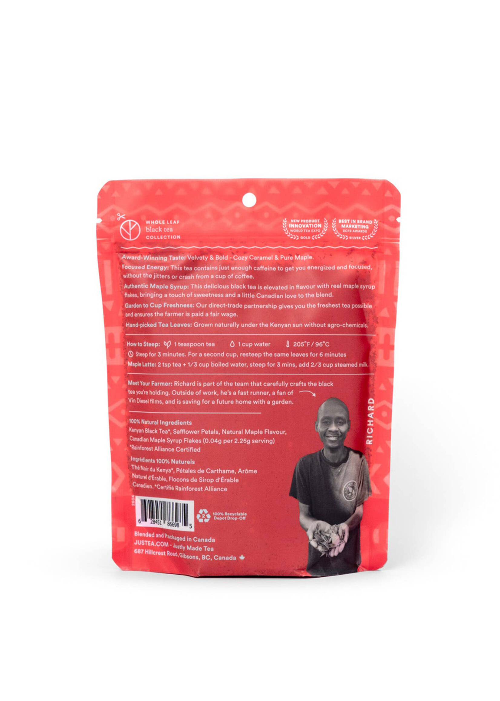 JusTea Canadian Maple Loose Leaf Tea
